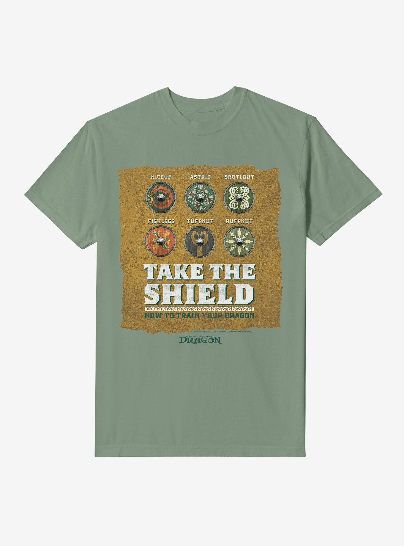 How To Train Your Dragon Take The Shield Garment Dye T-Shirt, , hi-res