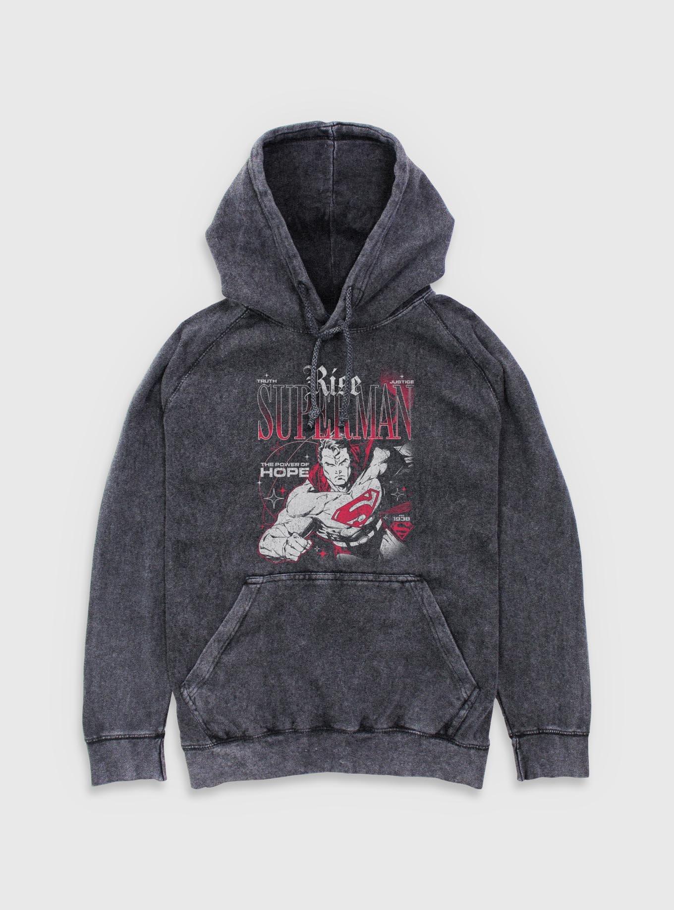 DC Comics Superman Rise Truth Justice Hope Mineral Wash Hoodie Her Universe Web Exclusive, , hi-res