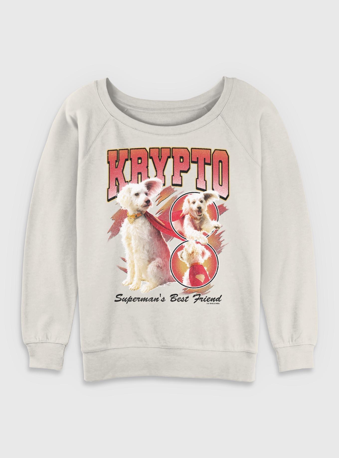 DC Comics Superman Krypto Superman's Best Friend Girls Slouchy Sweatshirt Her Universe Web Exclusive, , hi-res