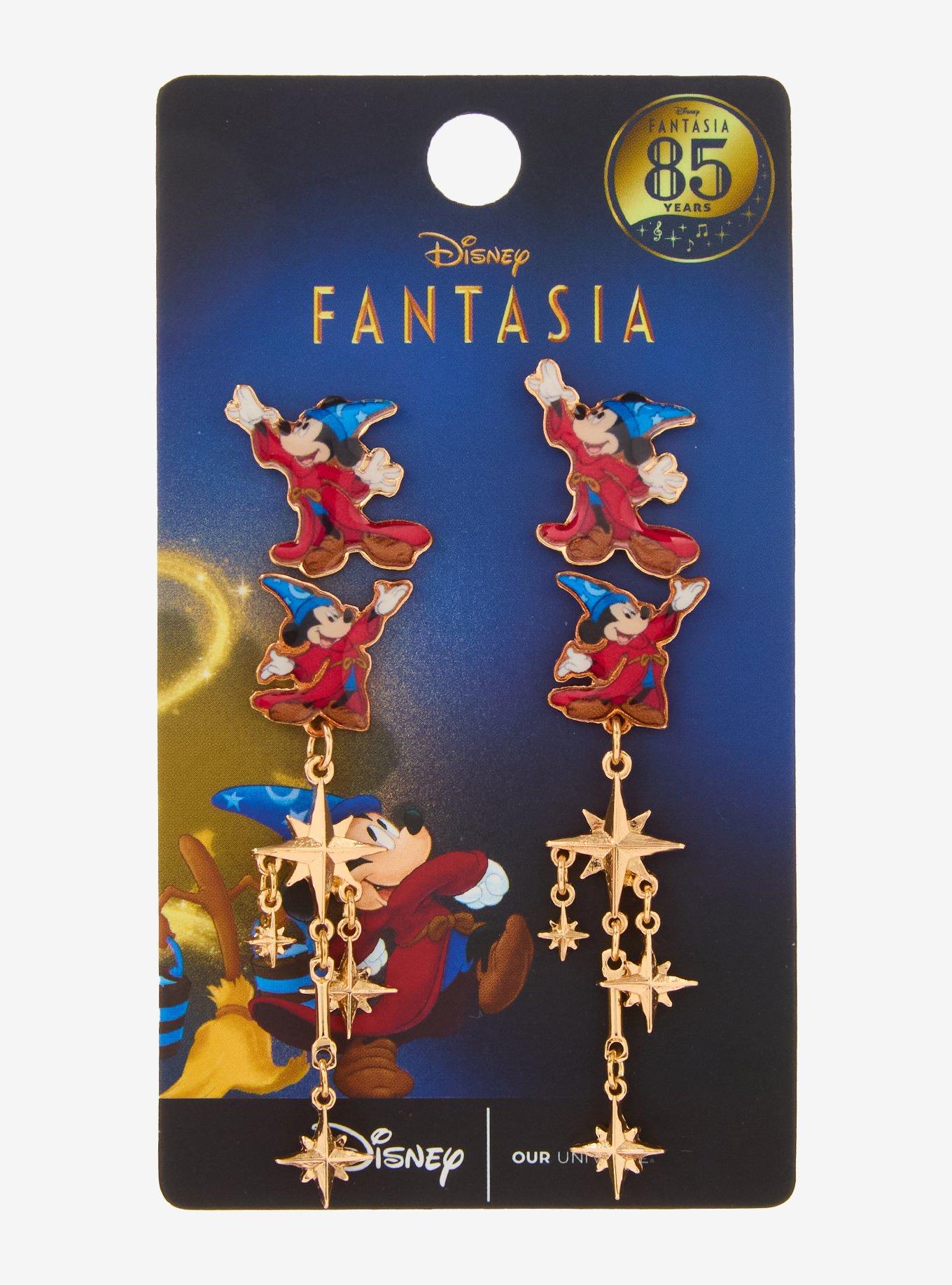 Disney Fantasia 85th Anniversary Sorcerer Mickey Star Dangling Earring Set — BoxLunch Exclusive, , hi-res