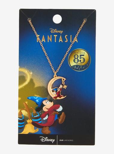 Disney Fantasia 85th Anniversary Sorcerer Mickey Moon Necklace