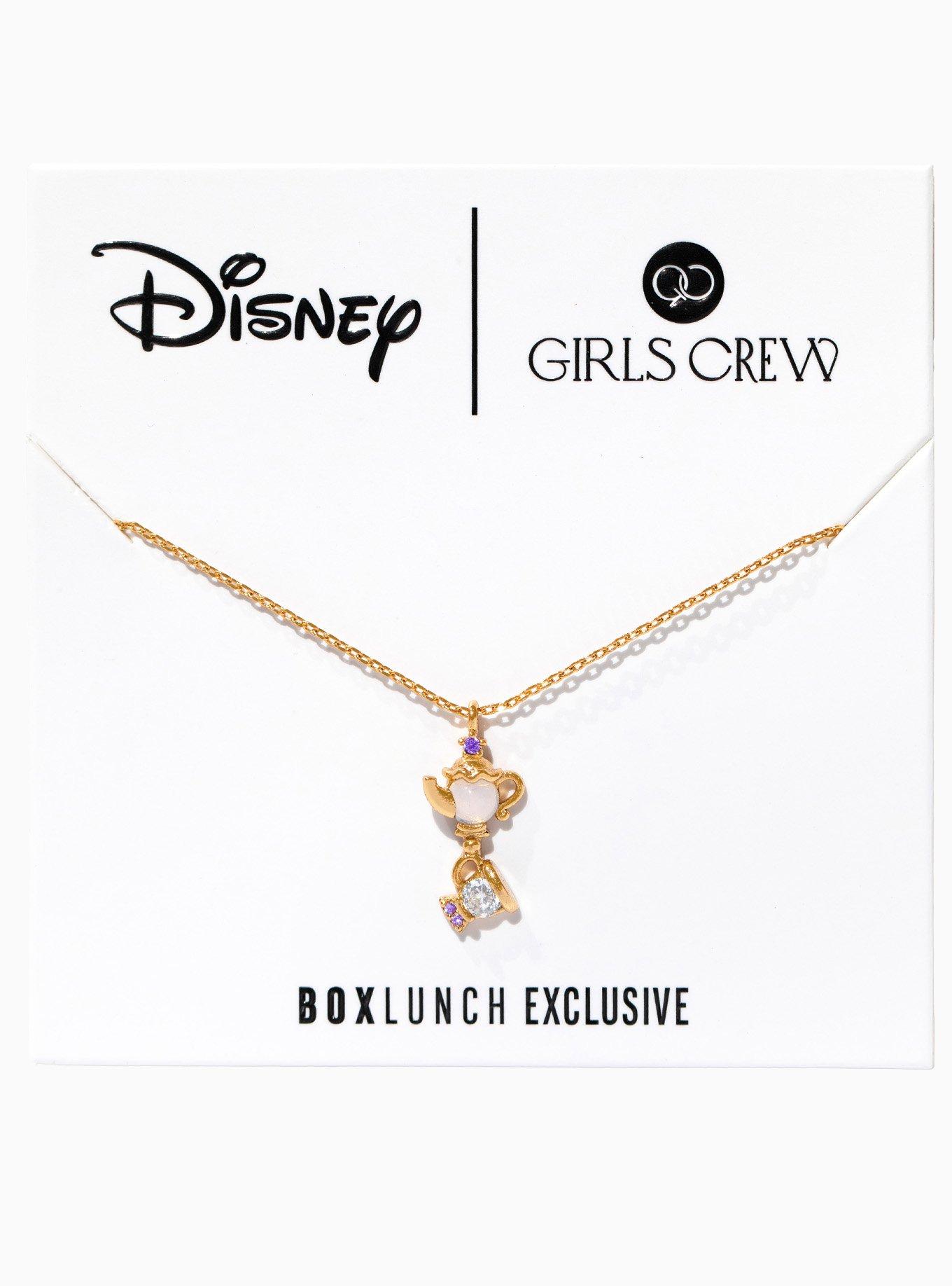 Girls Crew Disney Beauty and the Beast Mrs. Potts and Chip Necklace — BoxLunch Exclusive, , hi-res