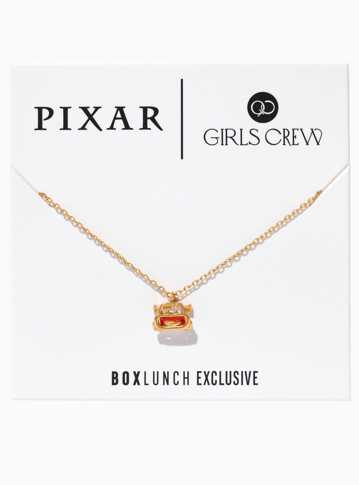 Girls Crew Disney Pixar Cars Lightning McQueen Charm Necklace - BoxLunch Exclusive, , hi-res
