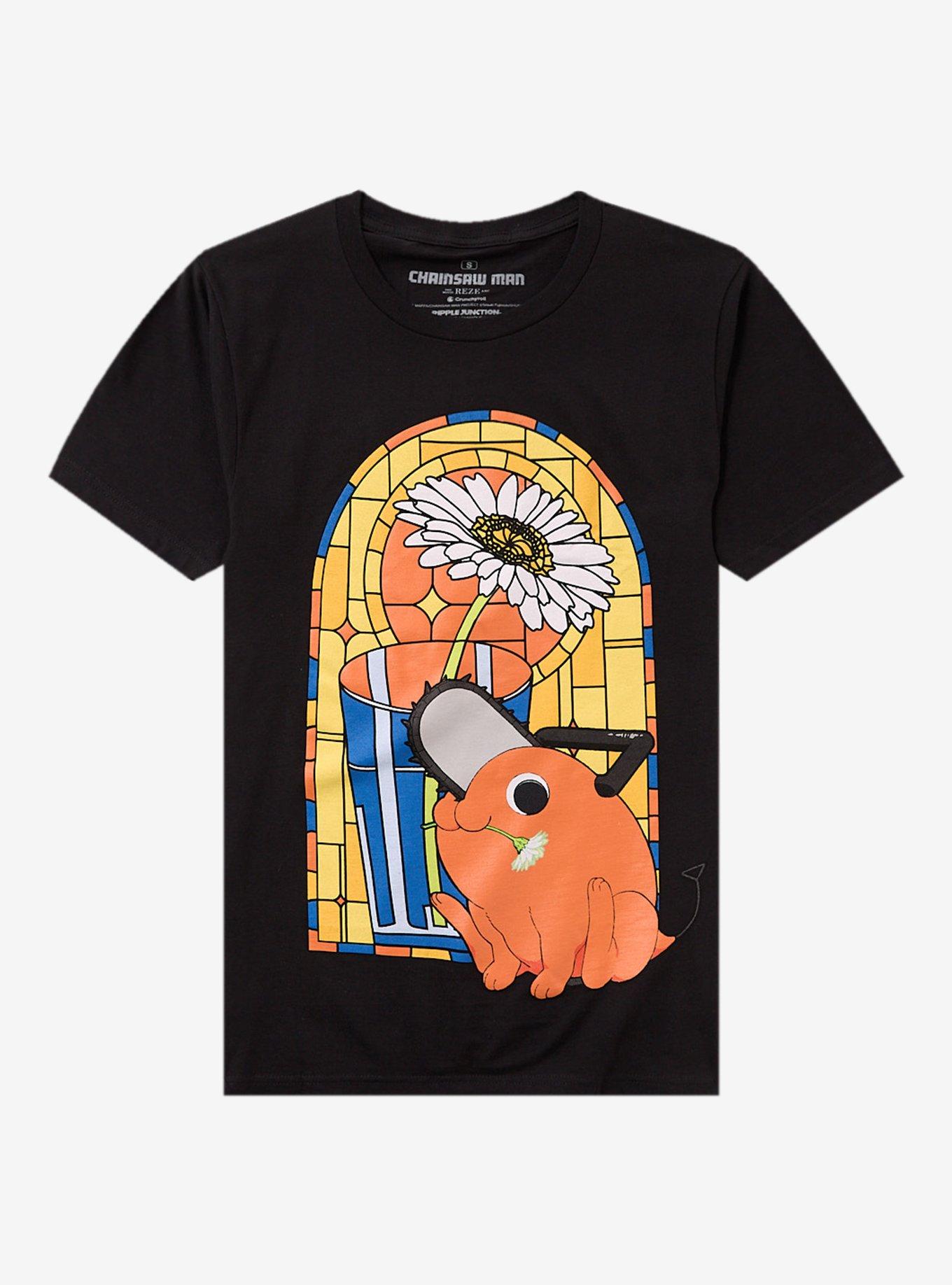 Chainsaw Man Pochita Stained Glass T-Shirt, , hi-res
