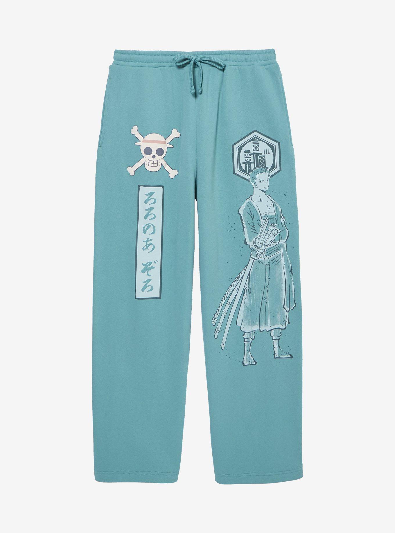 One Piece Zoro Wide Leg Sweatpants — BoxLunch Exclusive, , hi-res