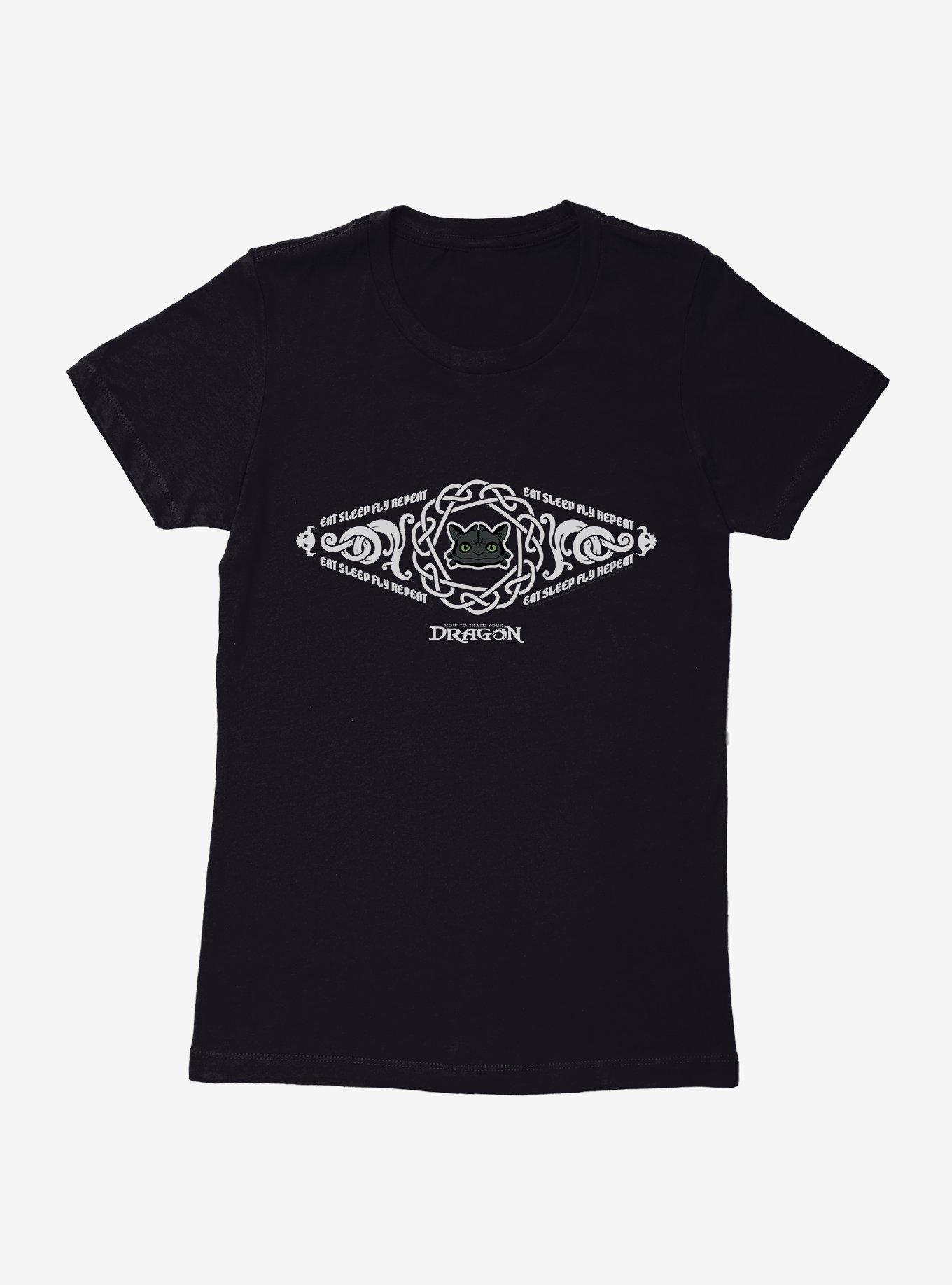 How To Train Your Dragon Eat Sleep Fly Repeat Womens T-Shirt, , hi-res