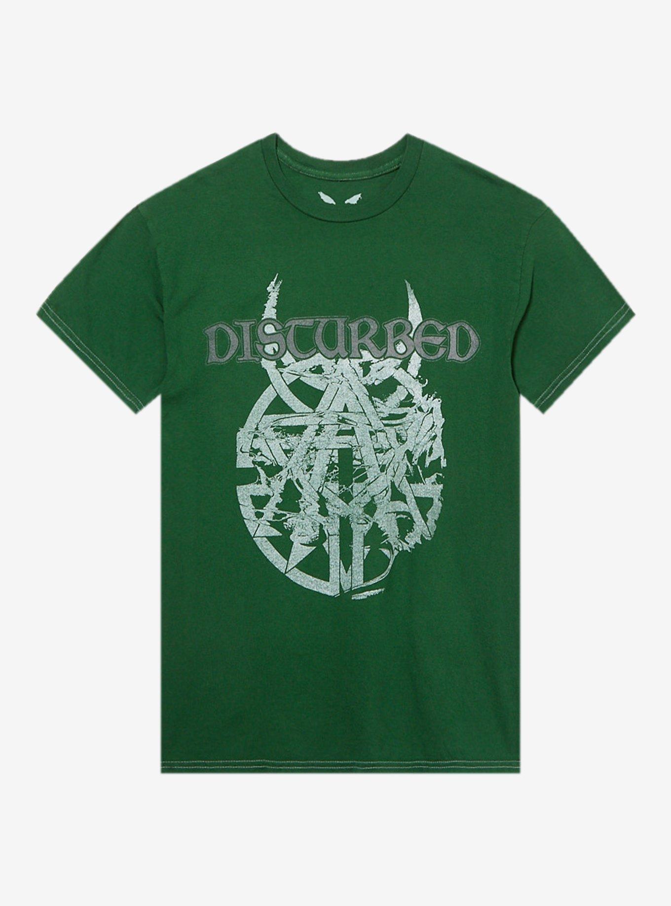 Disturbed Horned Logo Pigment-Dyed T-Shirt, , hi-res