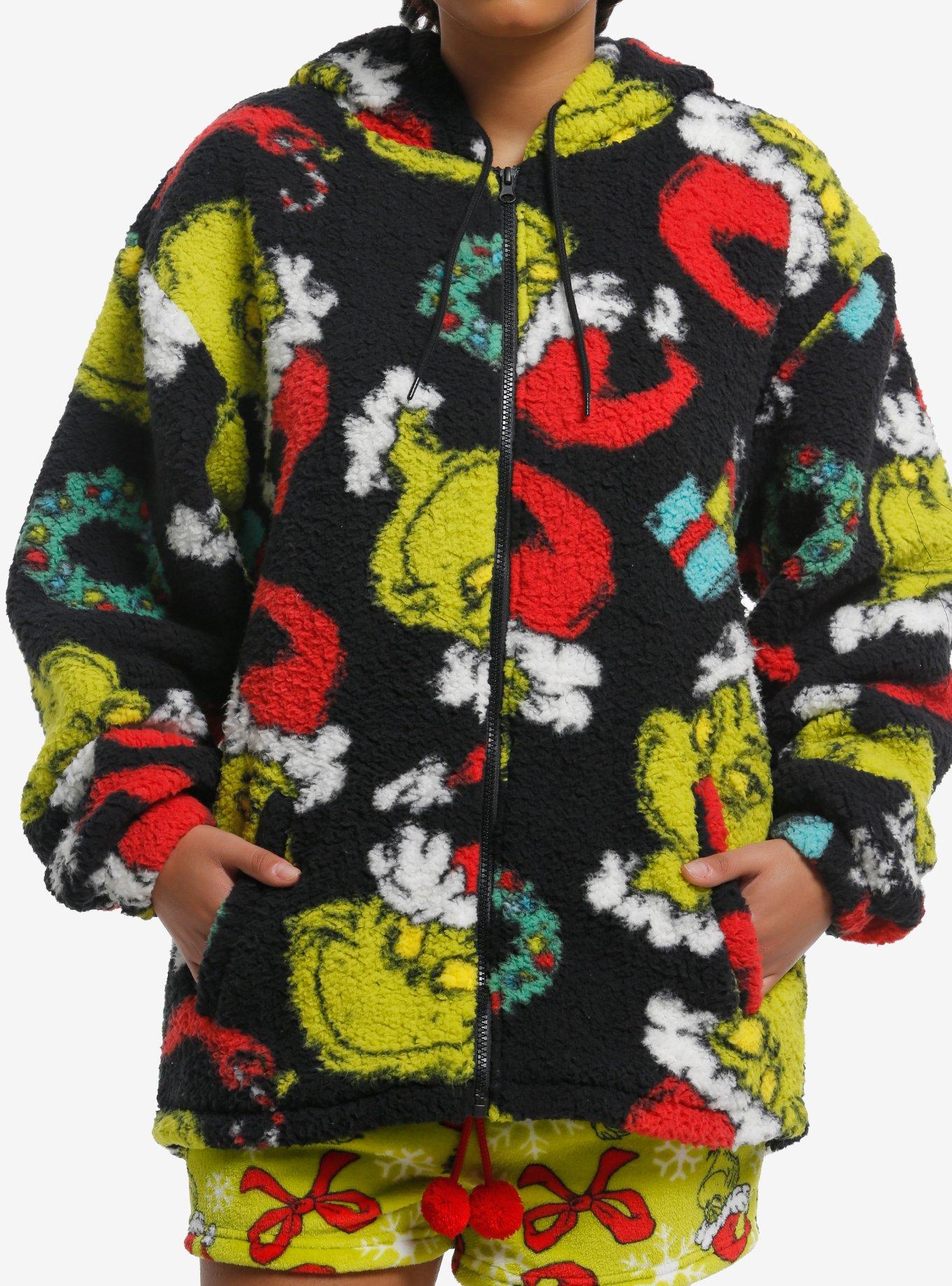 Dr. Seuss How The Grinch Stole Christmas! Sherpa Girls Hoodie