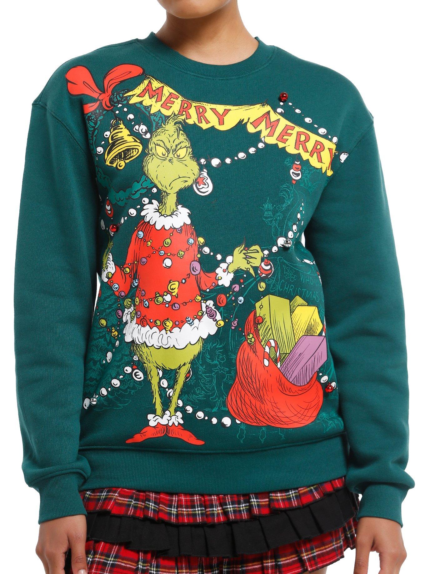 Dr. Seuss How The Grinch Stole Christmas! Merry Merry Girls Sweatshirt, , hi-res
