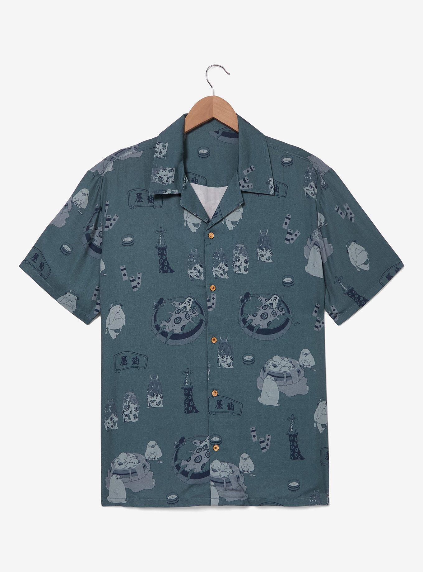 Studio Ghibli&reg; Spirited Away Tonal Characters Allover Print Woven Button-Up - BoXLunch Exclusive, , hi-res