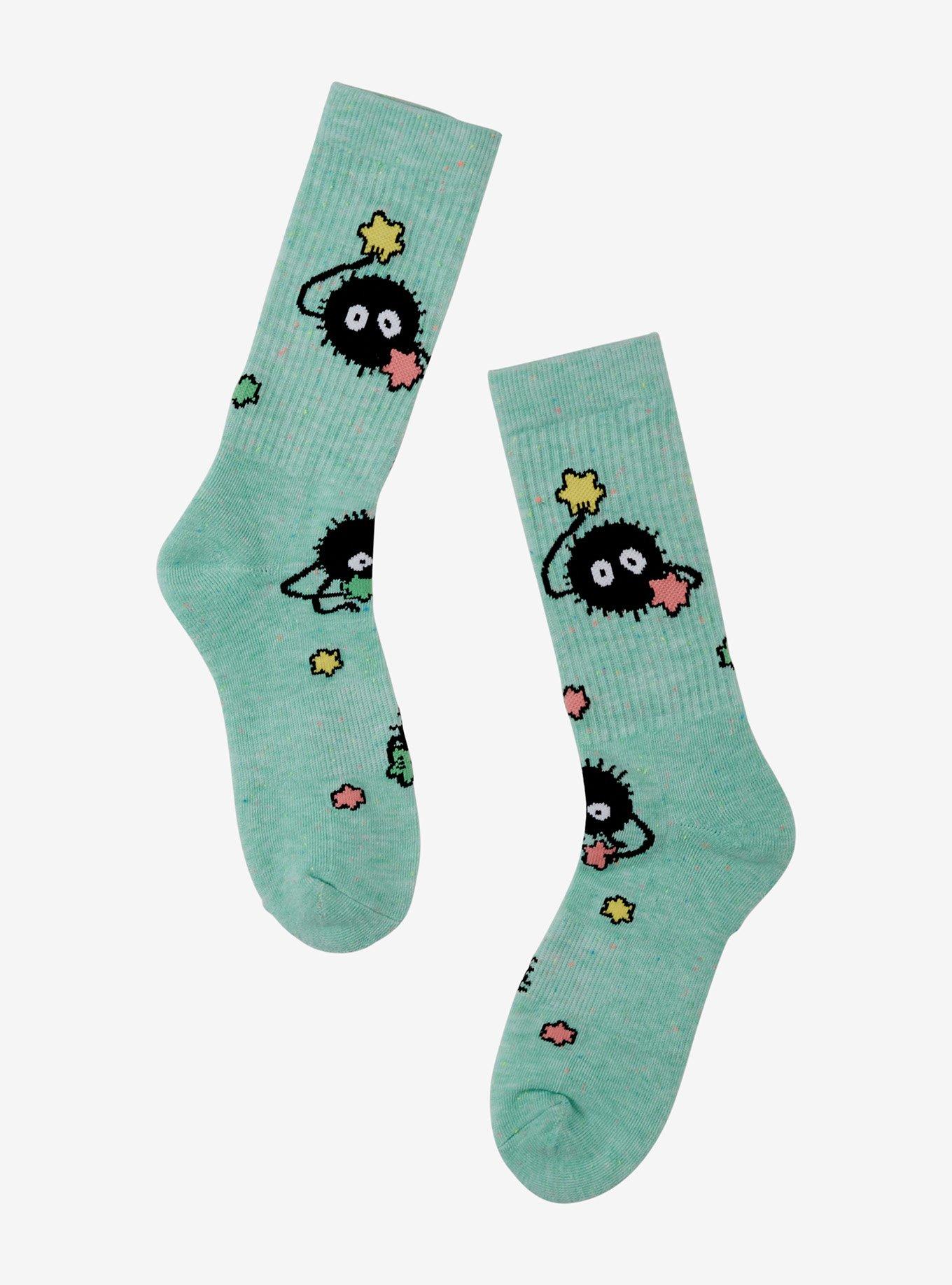 Studio Ghibli® Spirited Away Soot Sprites Allover Print Crew Socks - BoxLunch Exclusive