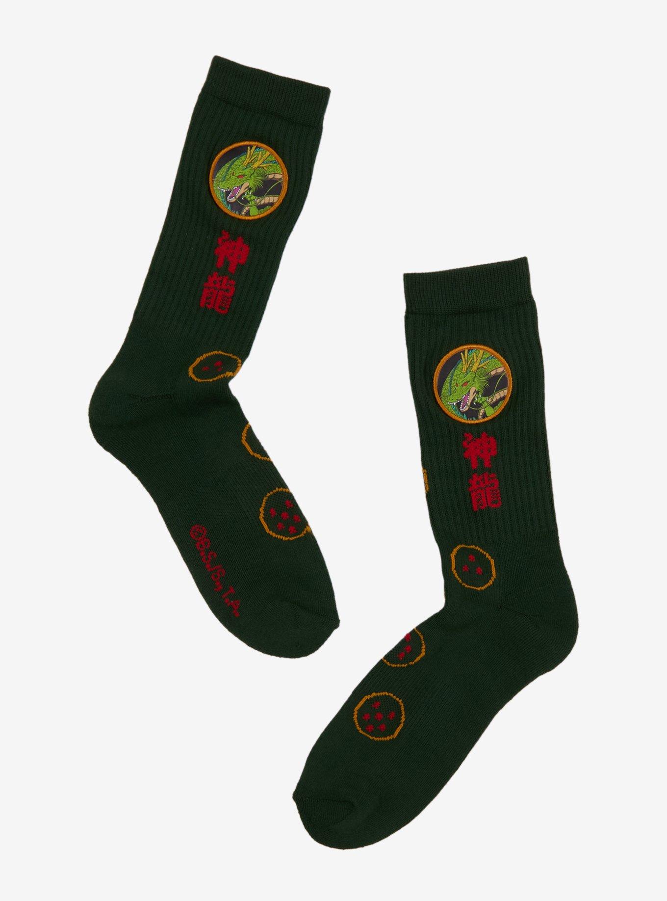 Dragon Ball Z Shenron Patch Crew Socks - BoxLunch Exclusive, , hi-res