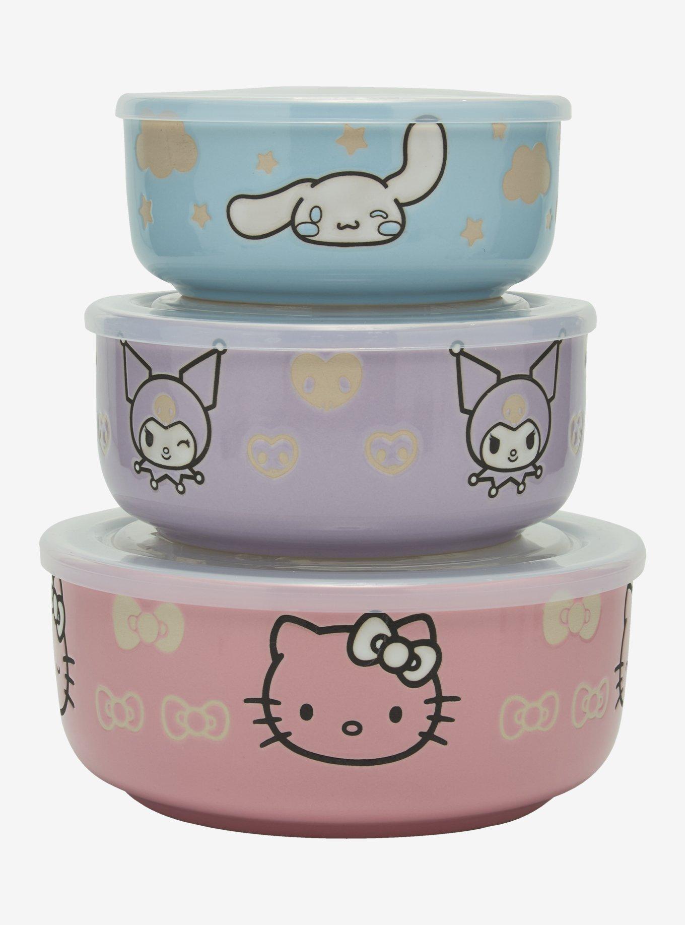 Sanrio Trio Bowl Set With Lids — BoxLunch Exclusive, , hi-res
