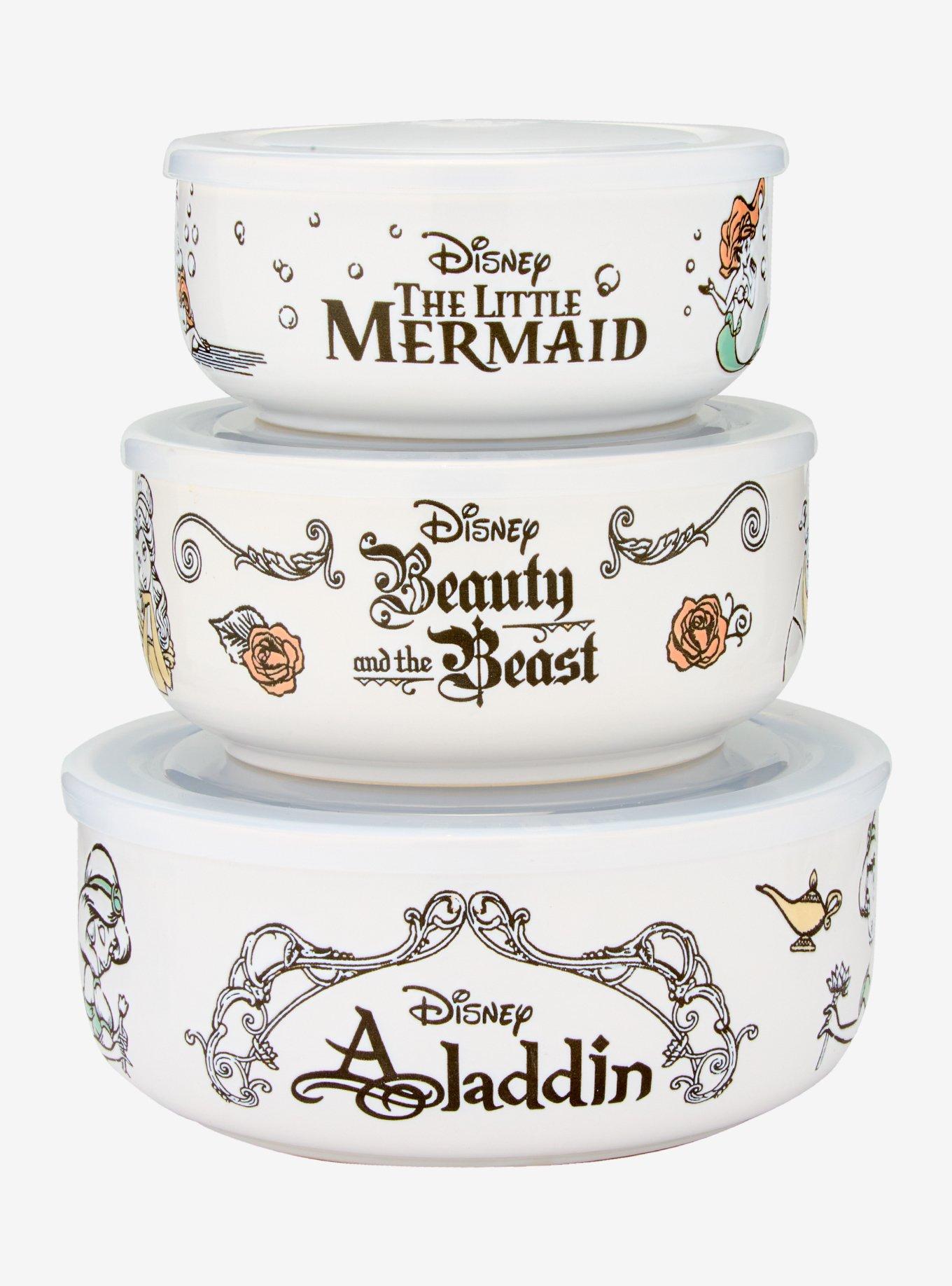 Disney Princess Classic Bowl Set With Lids — BoxLunch Exclusive, , hi-res
