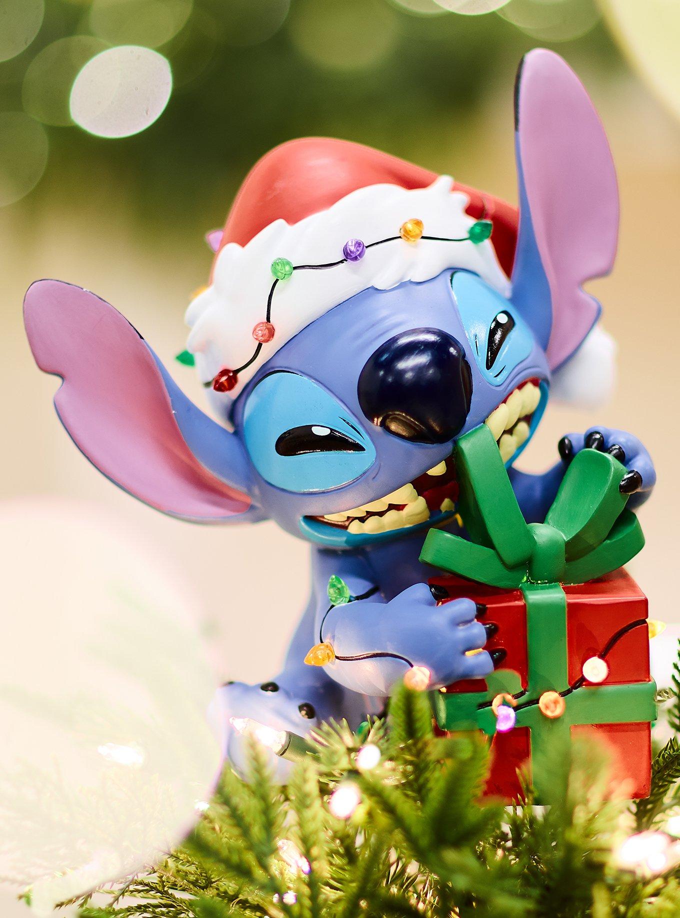 Disney Lilo & Stitch Gift Stitch Light-Up Tree Topper — BoxLunch Exclusive, , hi-res