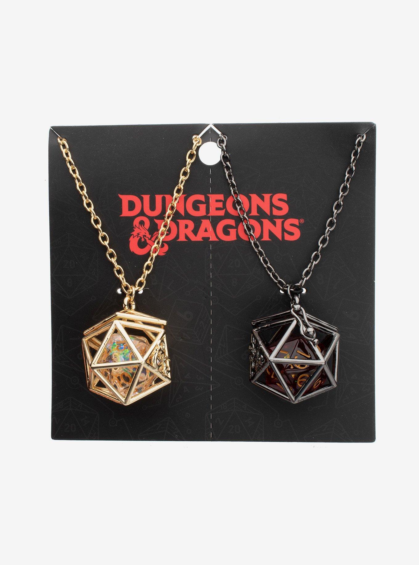 P.C.F APPAREL DICE CHAIN NECKLACE サイフィ Dungeons & Dragons Dice Cage Best Friend Necklace Set | Hot Topic