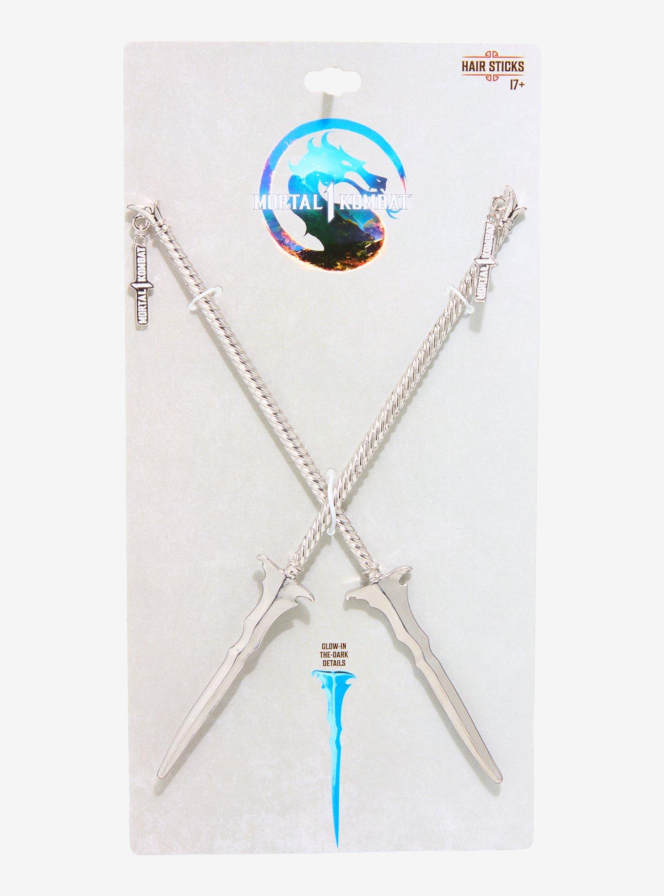 Mortal Kombat Ashrah Sword Glow-In-The-Dark Hair Stick Set, , hi-res