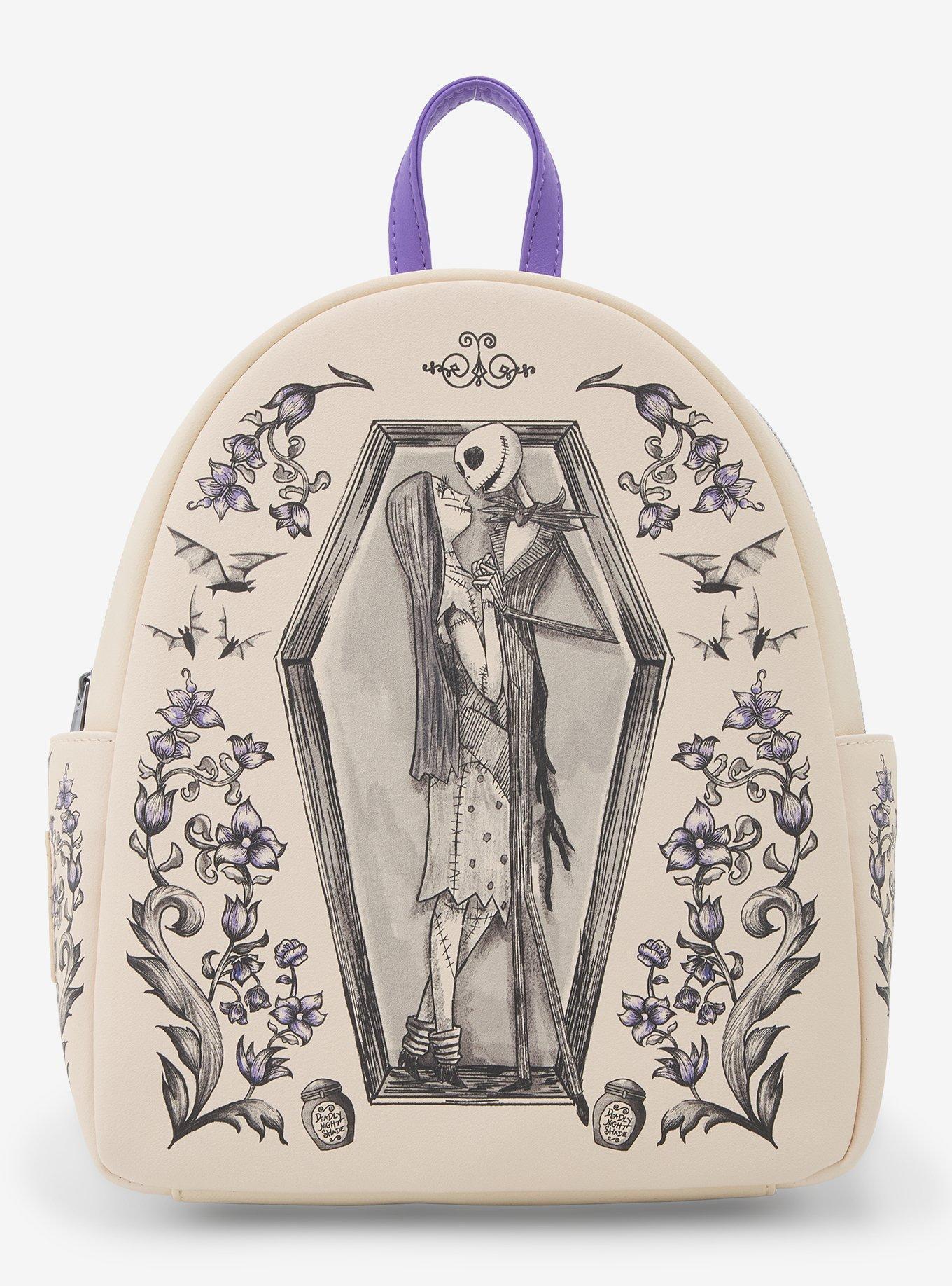Loungefly The Nightmare Before Christmas Jack & Sally Coffin Mini Backpack, , hi-res