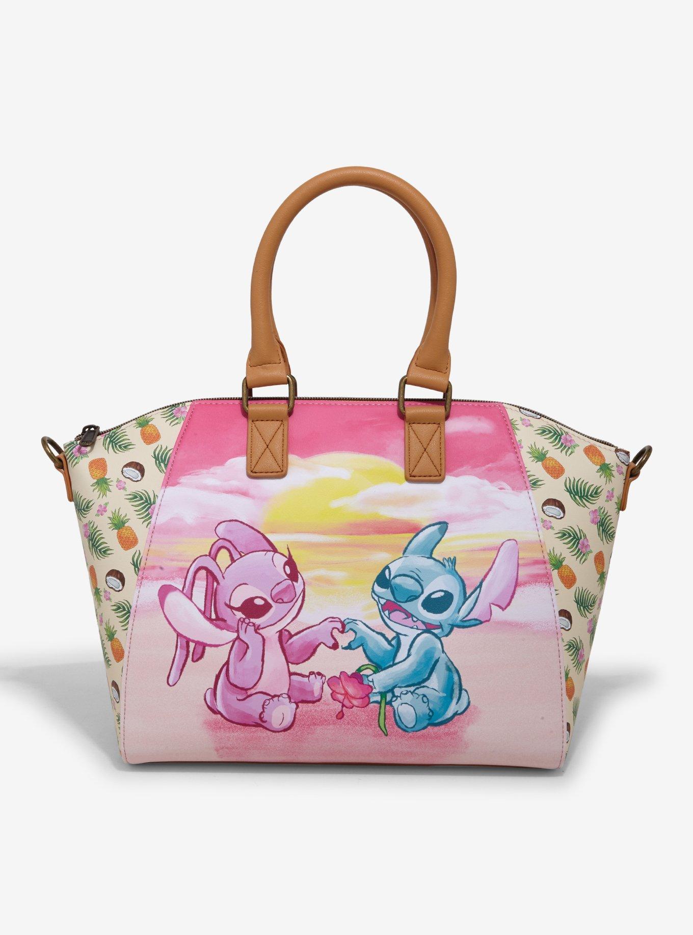 Loungefly Disney Stitch & Angel Sunset Satchel Bag, , hi-res