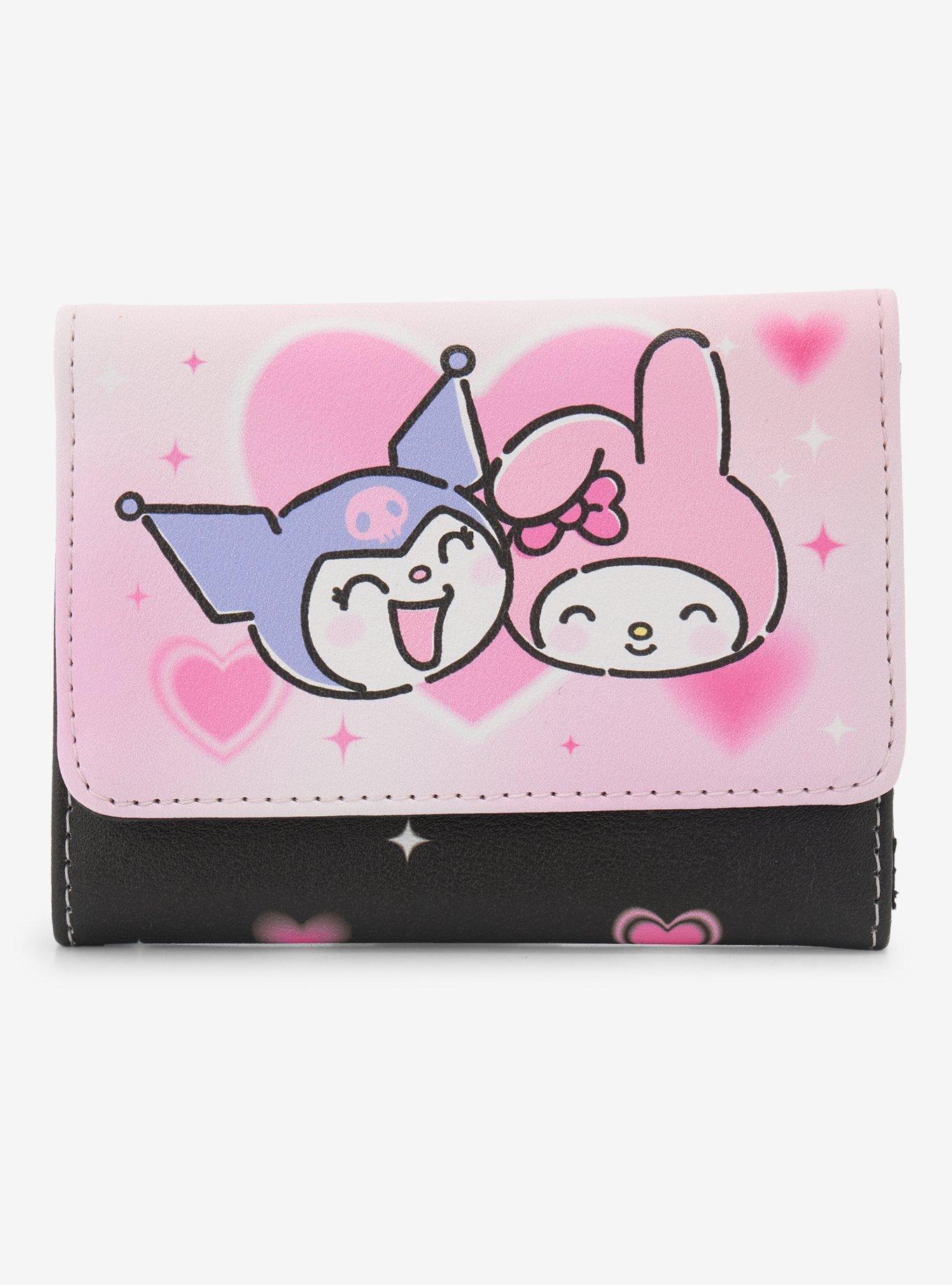 Loungefly Kuromi & My Melody Hearts Mini Flap Wallet, , hi-res