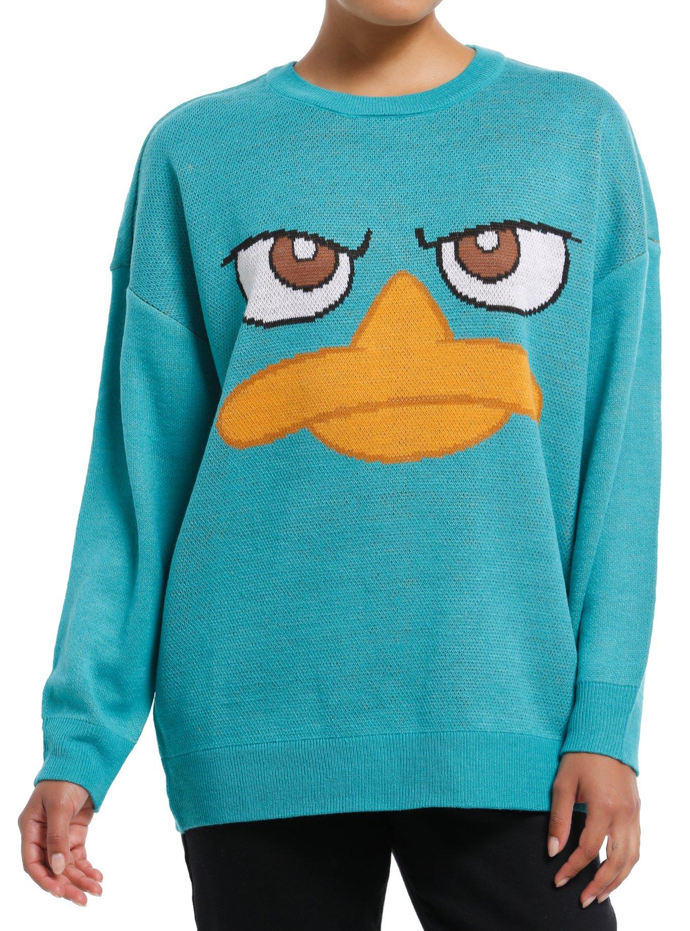 Phineas And Ferb Perry Intarsia Girls Sweater, , hi-res
