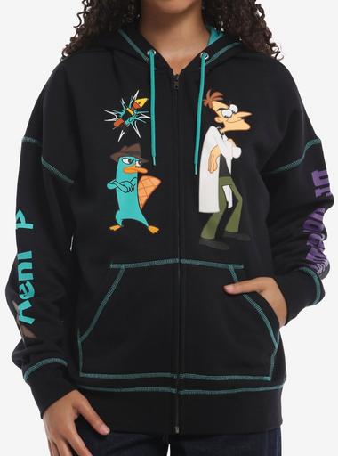 deps PULLOVER HOODIE【DISNEY】デプス パーカー　DRT Disney Phineas And Ferb Perry & Dr. Doofenshmirtz Girls Hoodie