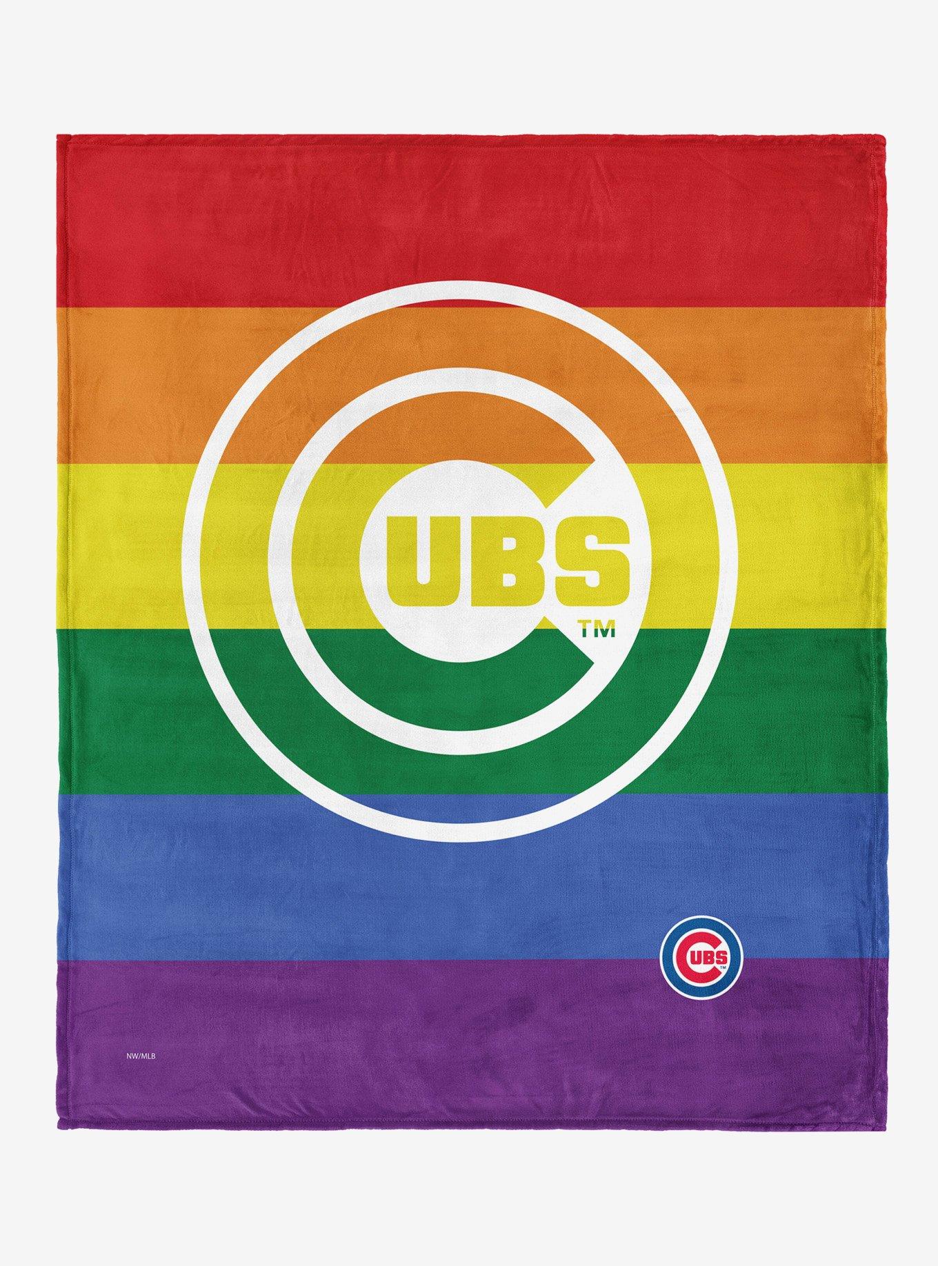 MLB Chicago Cubs Pride Series Silk Touch Throw Blanket, , hi-res
