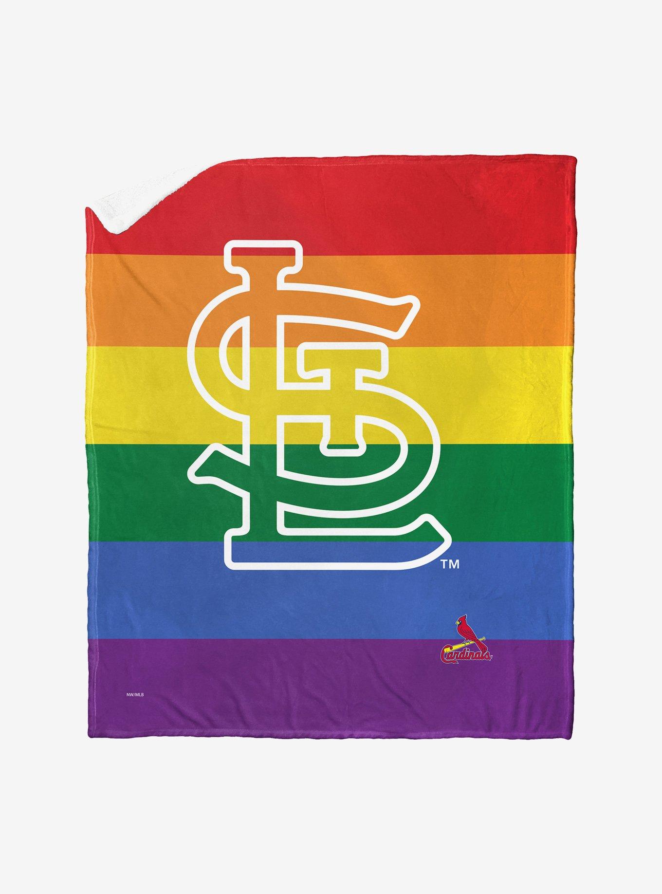 MLB St. Louis Cardinals Pride Series Silk Touch Sherpa Throw Blanket, , hi-res