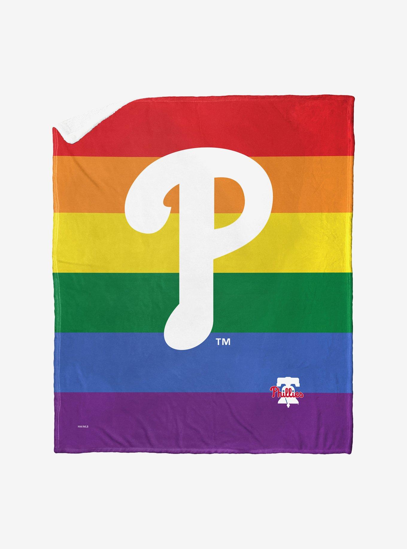 MLB Philadelphia Phillies Pride Series Silk Touch Sherpa Throw Blanket, , hi-res