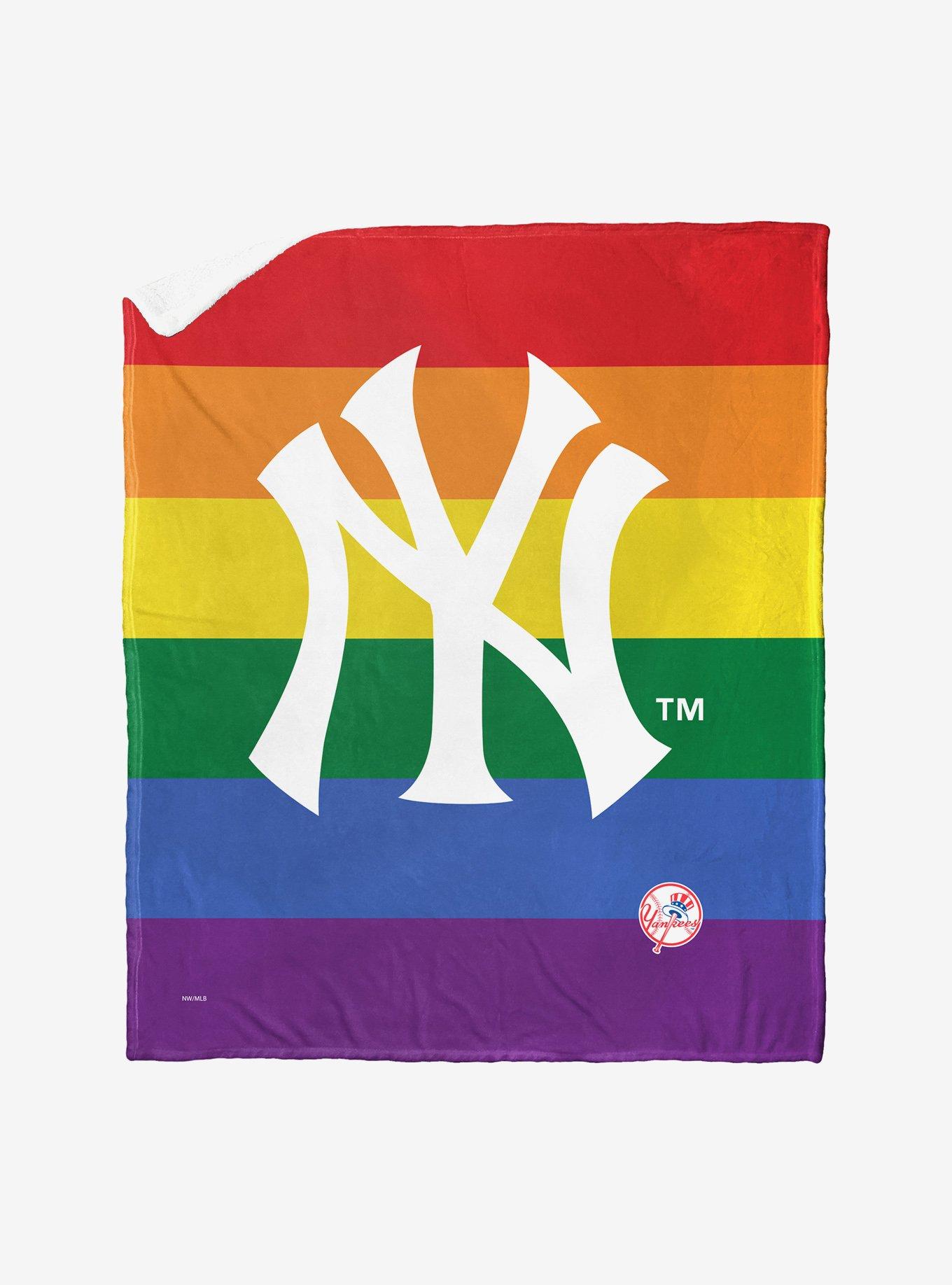 MLB New York Yankees Pride Series Silk Touch Sherpa Throw Blanket, , hi-res