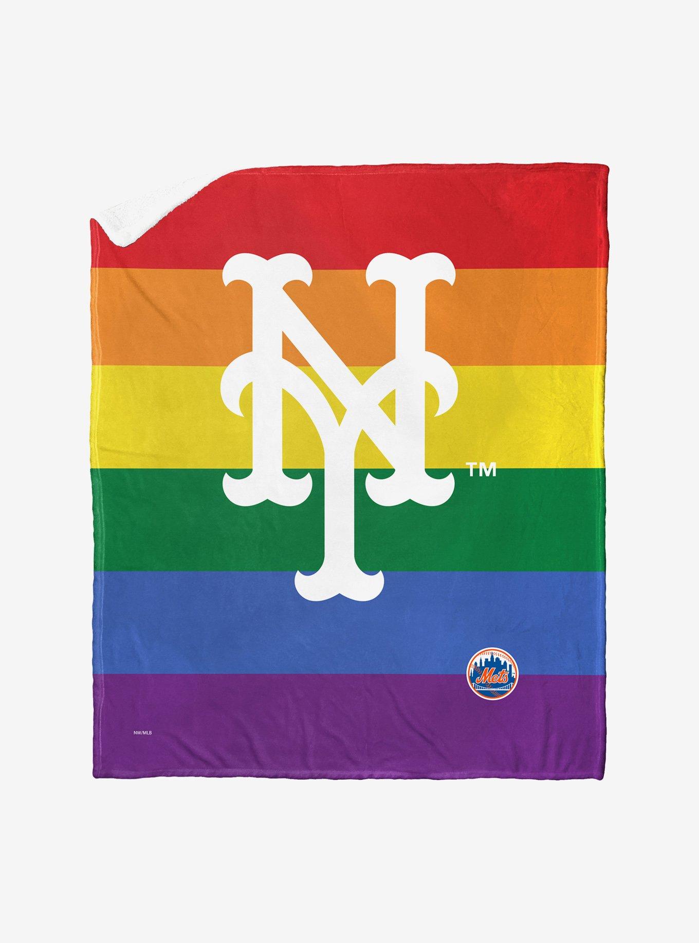 MLB New York Mets Pride Series Silk Touch Sherpa Throw Blanket, , hi-res