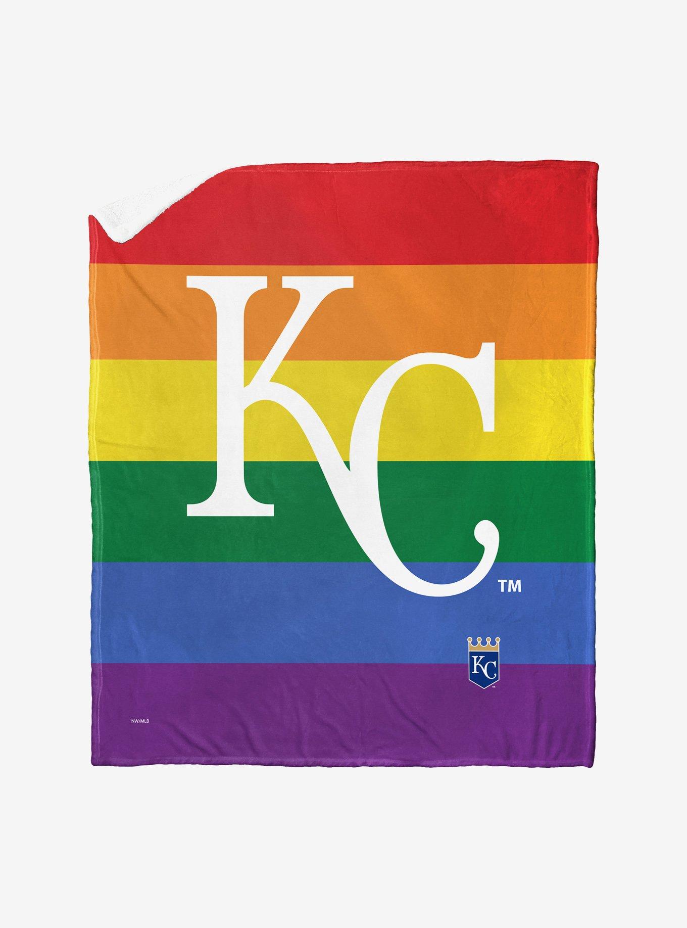 MLB Kansas City Royals Pride Series Silk Touch Sherpa Throw Blanket, , hi-res