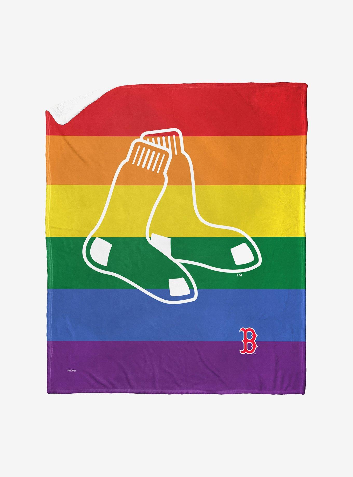 MLB Boston Red Sox Pride Series Silk Touch Sherpa Throw Blanket, , hi-res