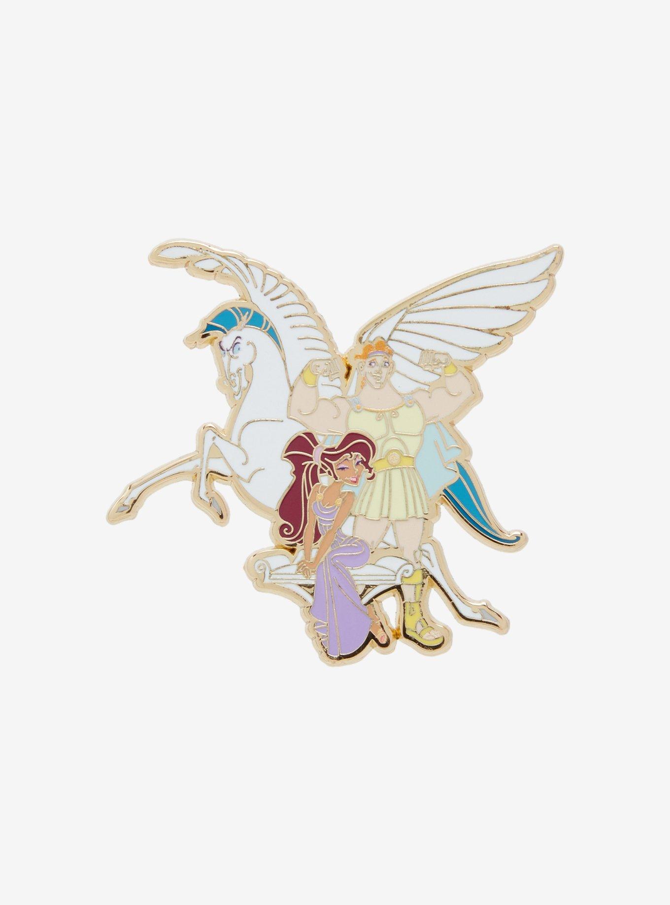 Disney Hercules Meg, Hercules, and Pegasus Enamel Pin — BoxLunch Exclusive, , hi-res