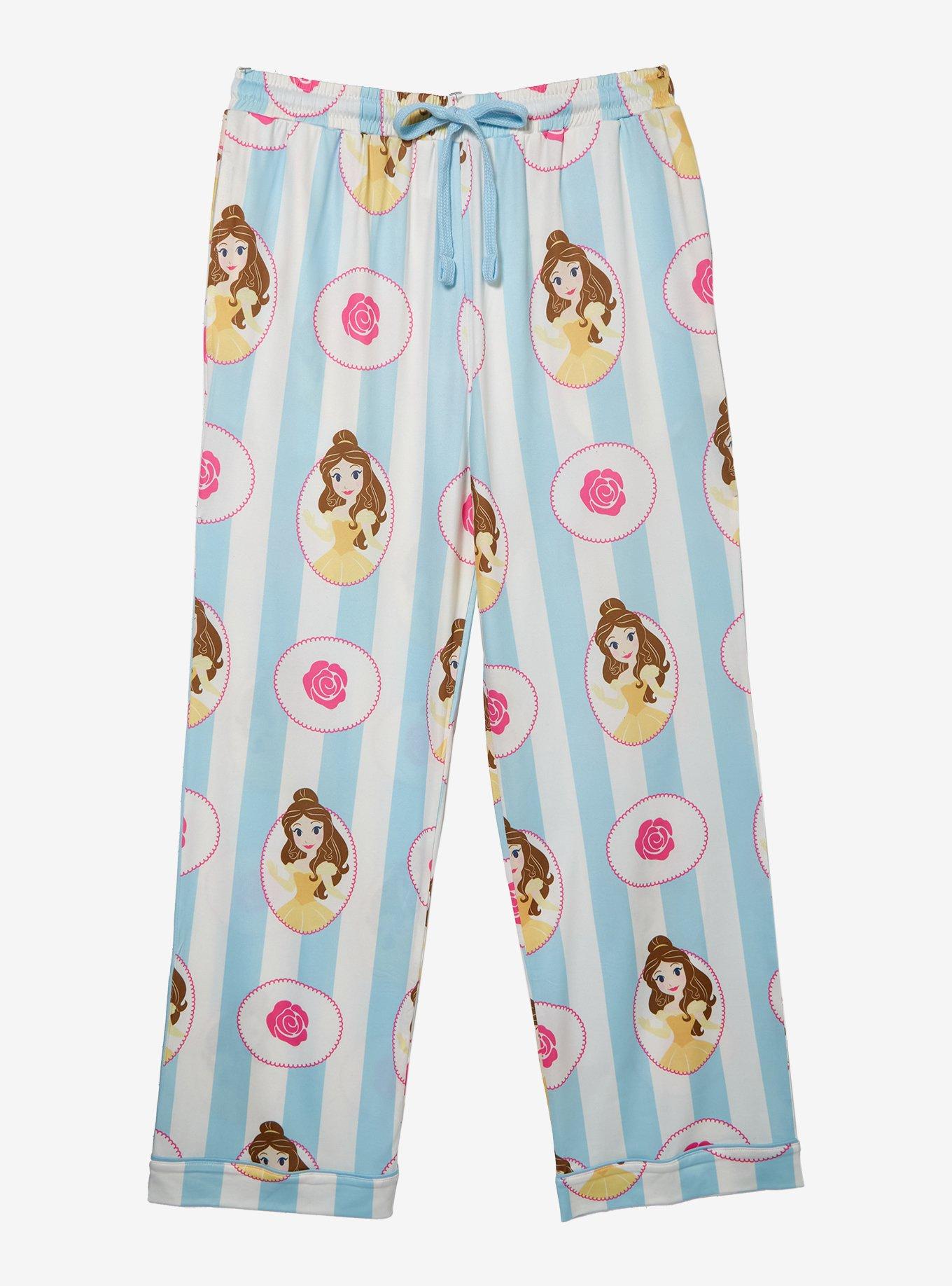 Disney Beauty and The Beast Belle Striped Plus Size Sleep Pants - BoxLunch Exclusive, , hi-res