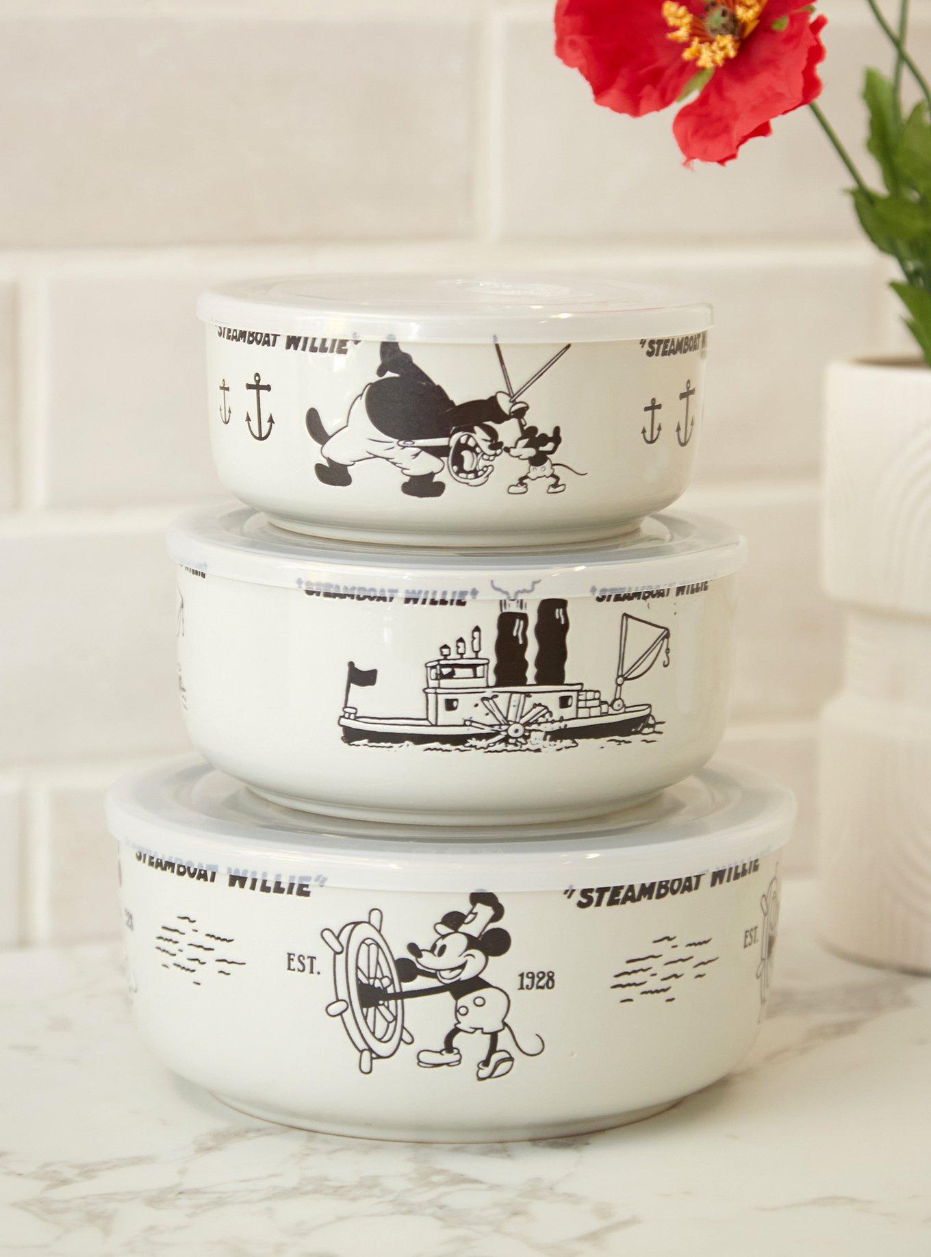 Disney Steamboat Willie Scenes Ceramic Bowl & Lid Set - BoxLunch Exclusive, , hi-res