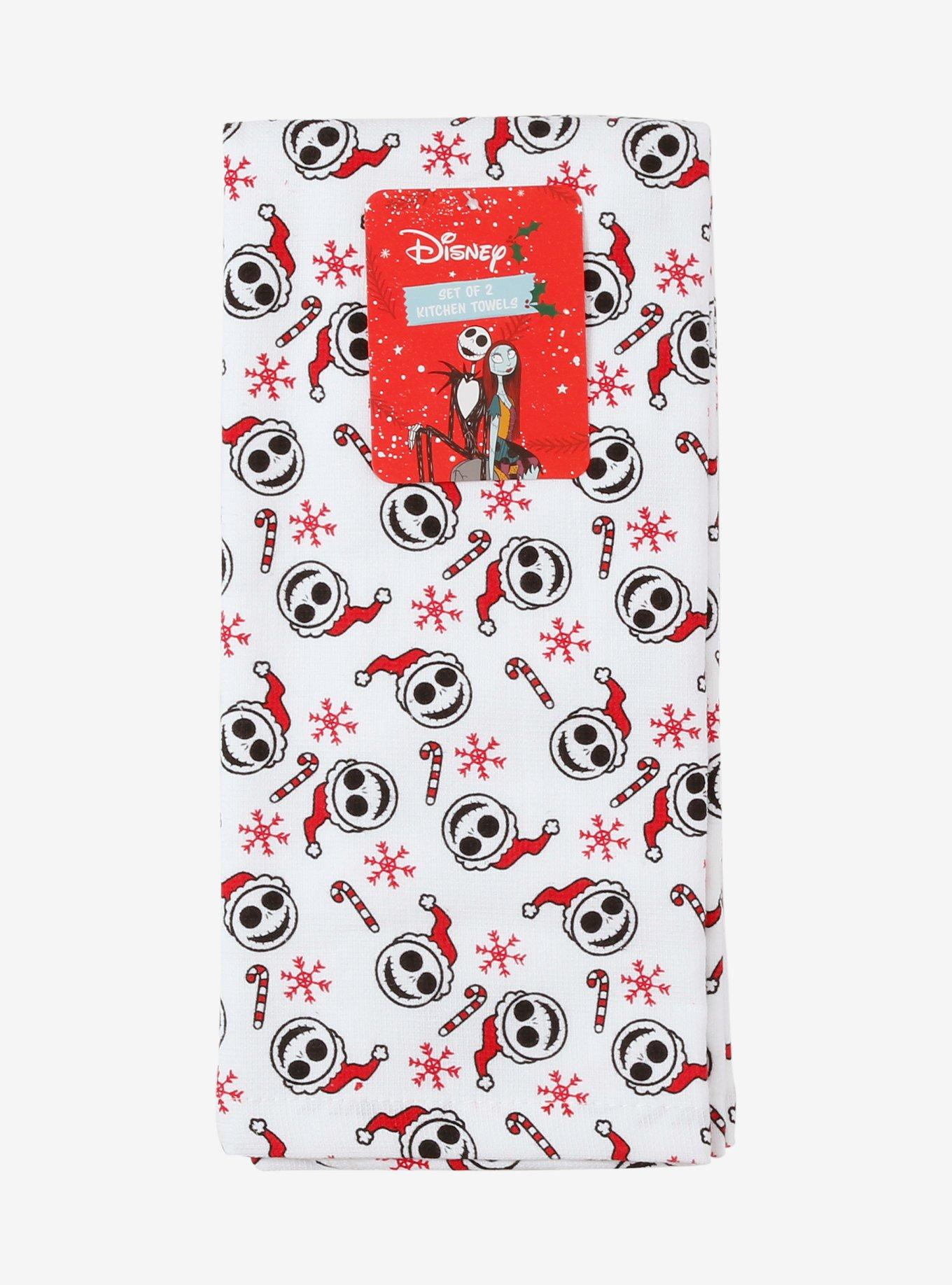 Disney The Nightmare Before Christmas Jack Skellington Candy Cane Holiday Kitchen Towel Set, , hi-res