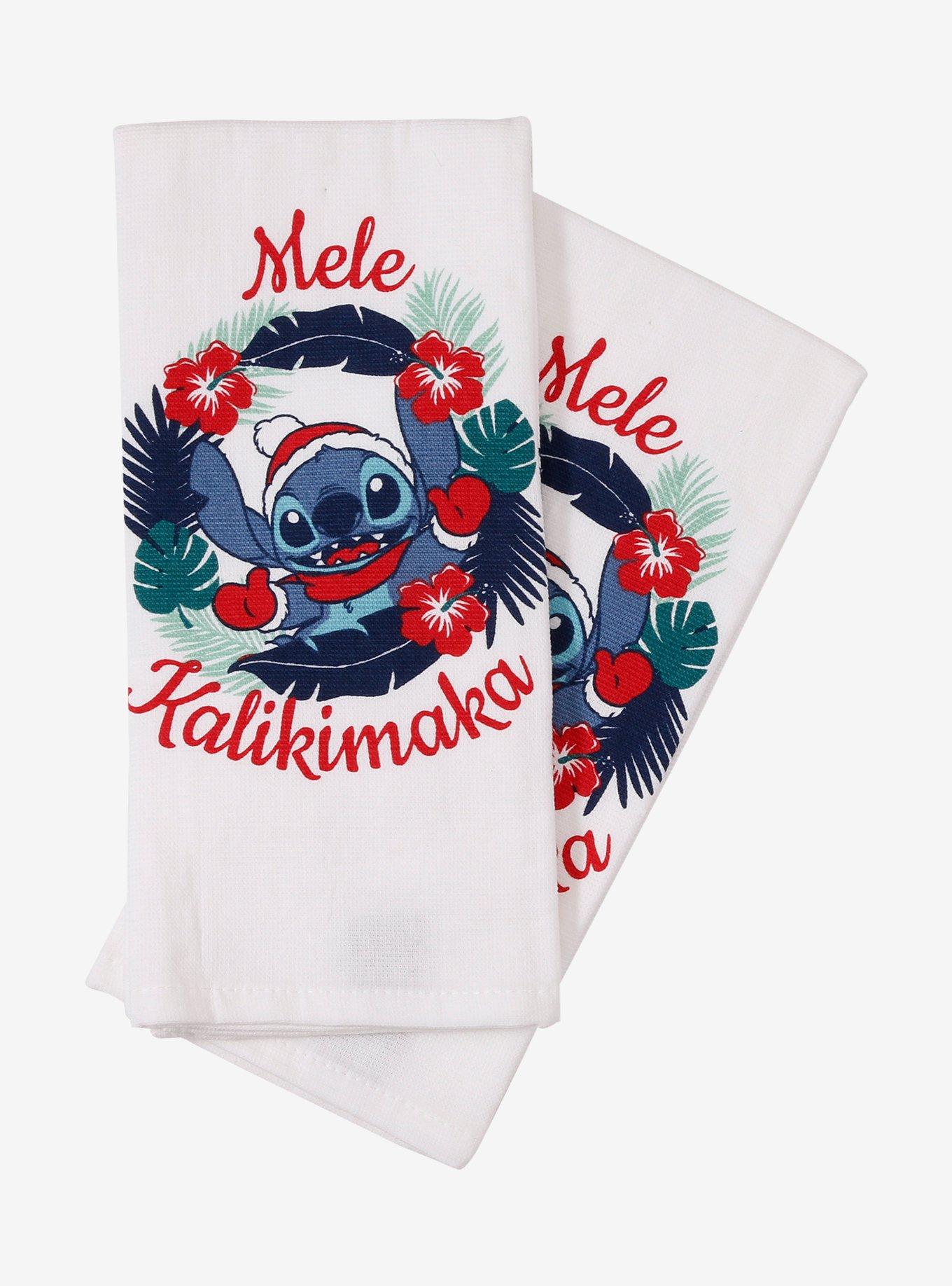 Disney Lilo & Stitch Mele Kalikimaka Holiday Kitchen Towel Set, , hi-res