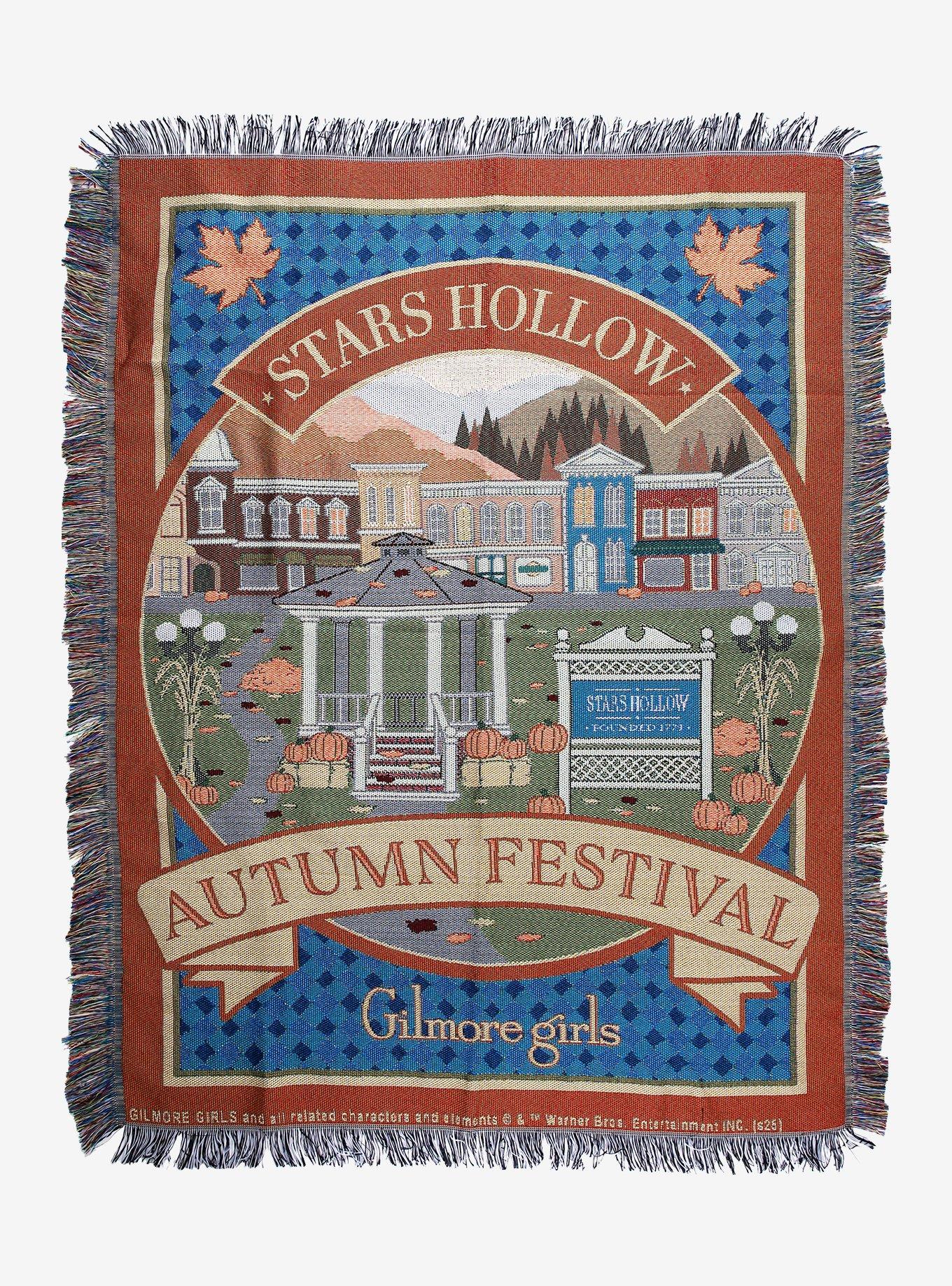 Gilmore Girls Stars Hollow Autumn Festival Tapestry Throw — BoxLunch Exclusive, , hi-res