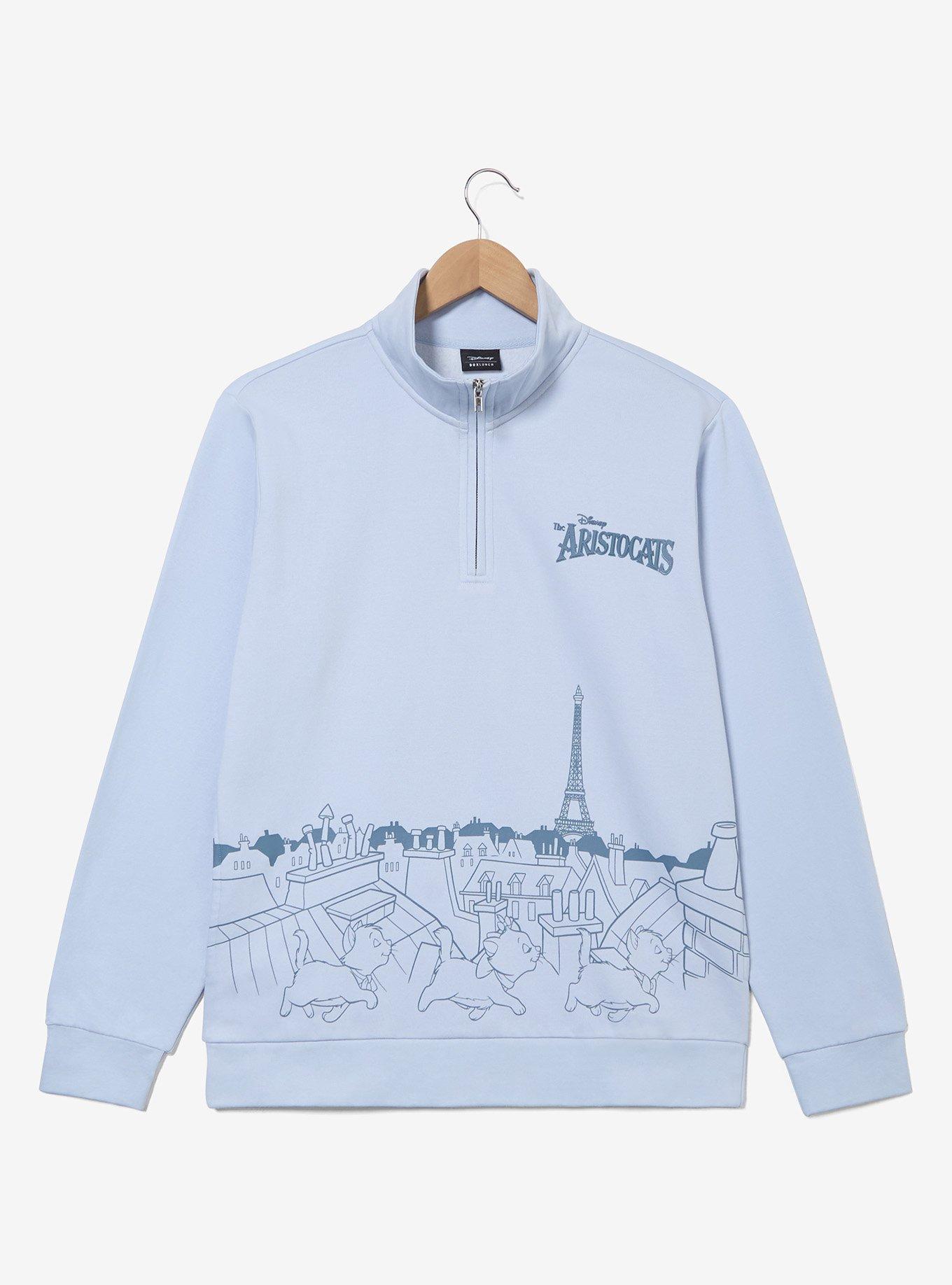 Disney The Aristocats Paris Quarter Zip Crewneck — BoxLunch