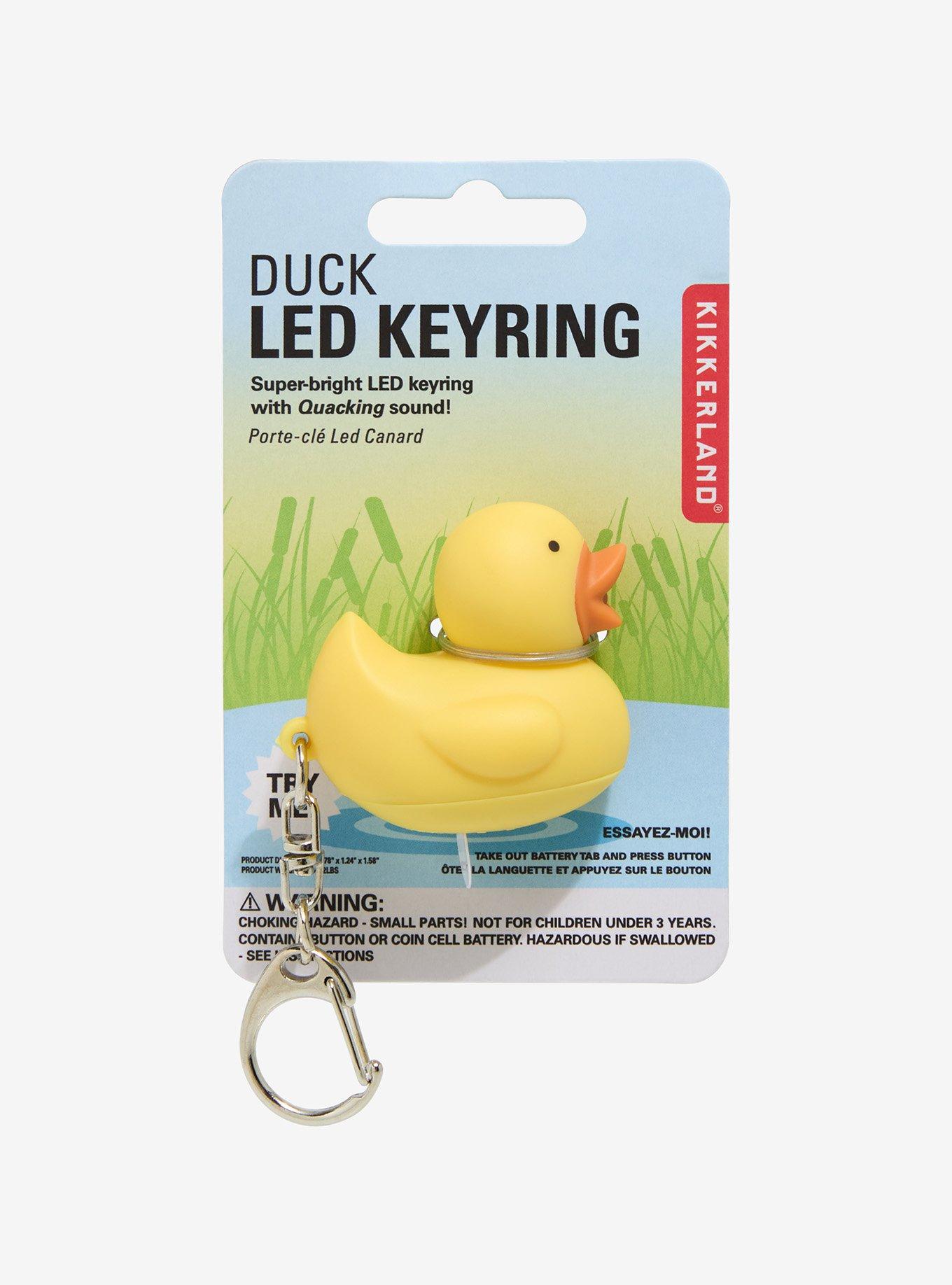 Kikkerland Duck LED & Sound Key Chain, , hi-res