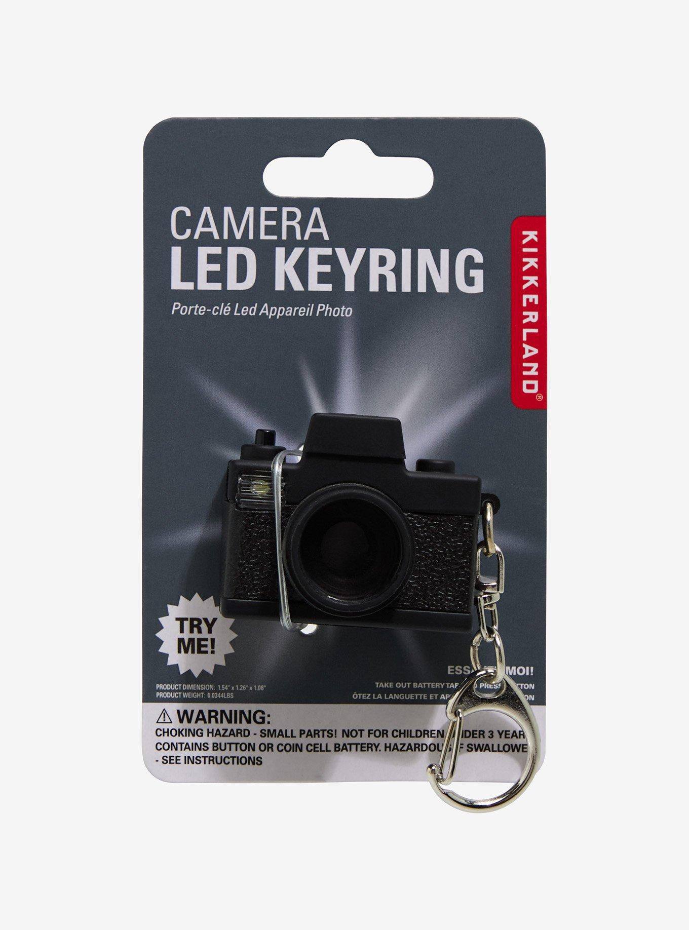 Kikkerland Camera LED & Sound Key Chain, , hi-res