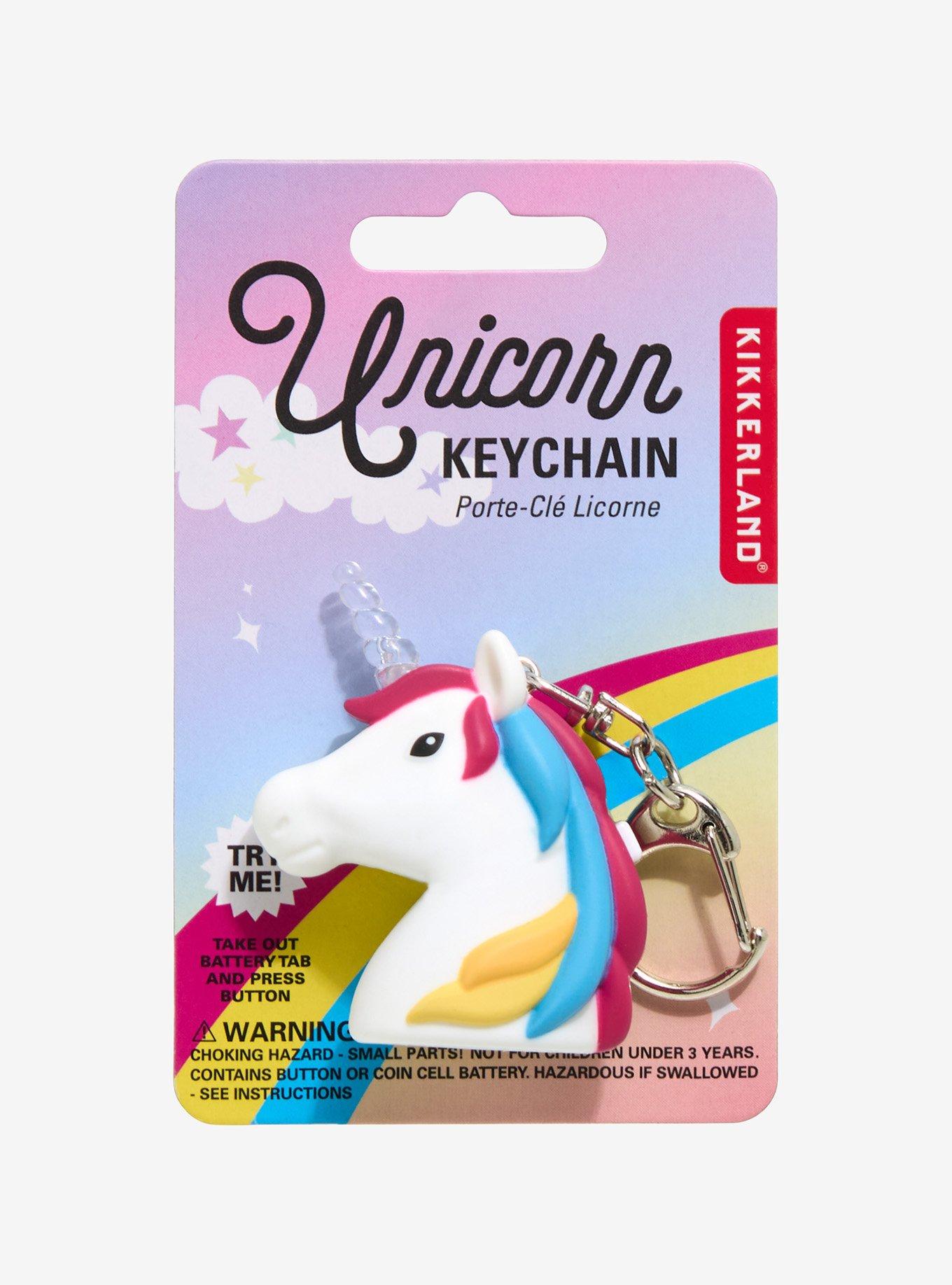 Kikkerland Unicorn LED & Sound Key Chain, , hi-res