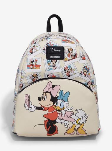 3313 Disney Mickey Minnie Mouse Donald Daisy Mini Backpack Handbag White Loungefly x Disney Mickey Minnie Donald Daisy Mini Backpack  main image 4