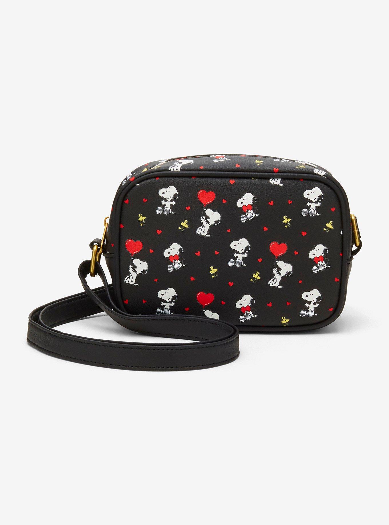 Loungefly Peanuts Snoopy & Woodstock Hearts Camera Crossbody Bag, , hi-res