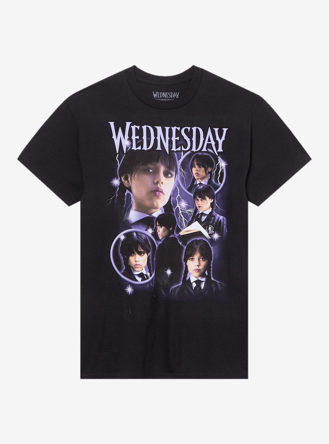 Wednesday Purple Collage T-Shirt, , hi-res
