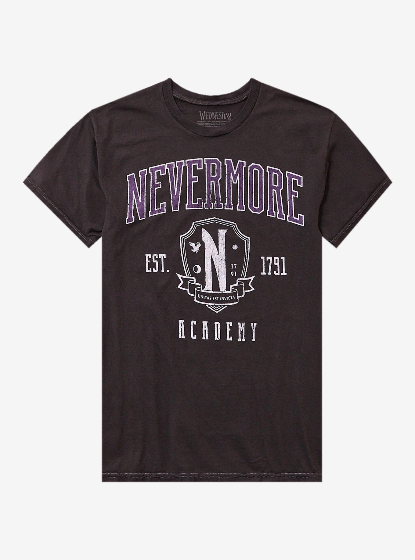Wednesday Nevermore Academy Varsity T-Shirt, , hi-res