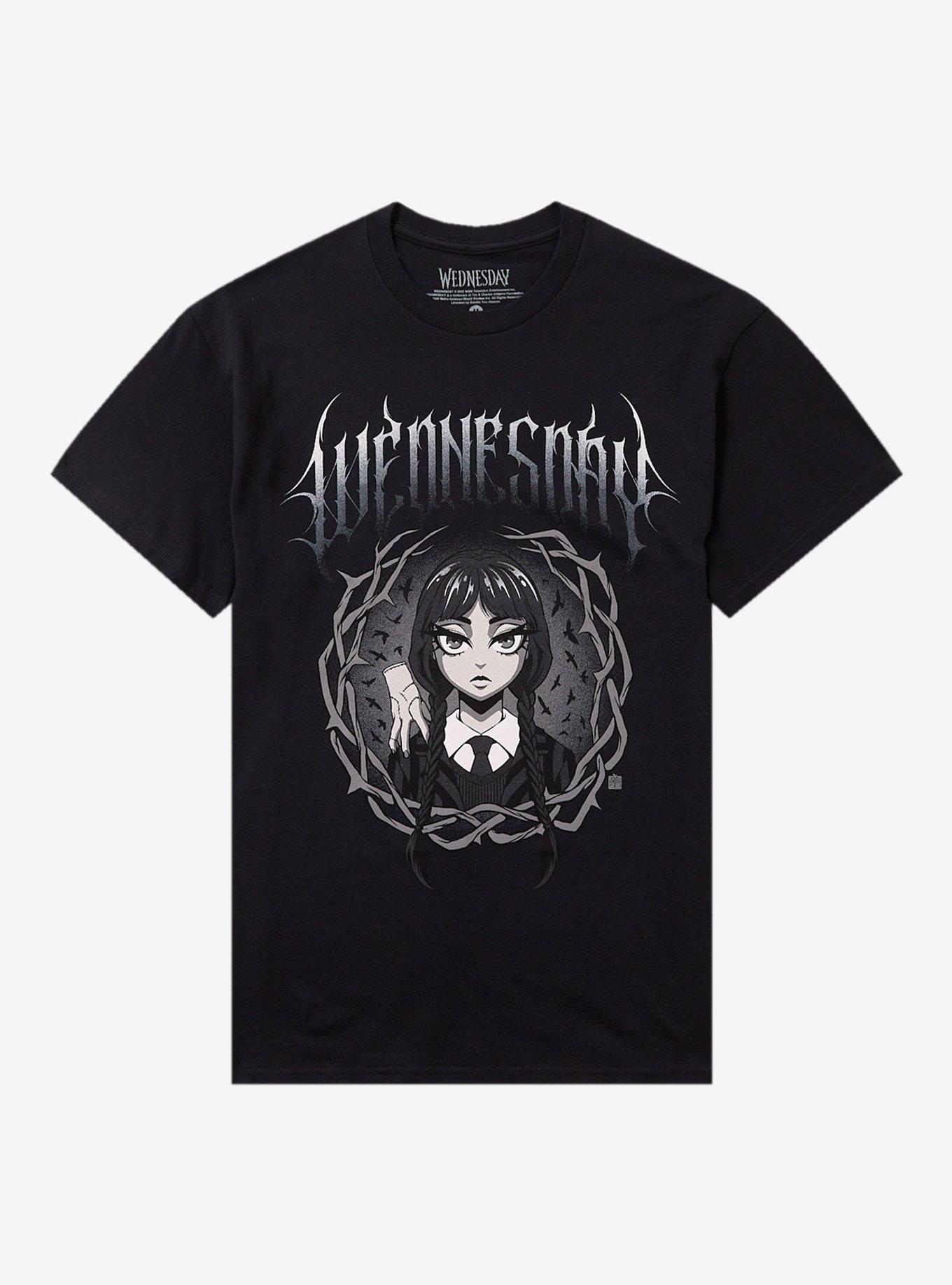 Wednesday Cartoon Portrait T-Shirt, , hi-res