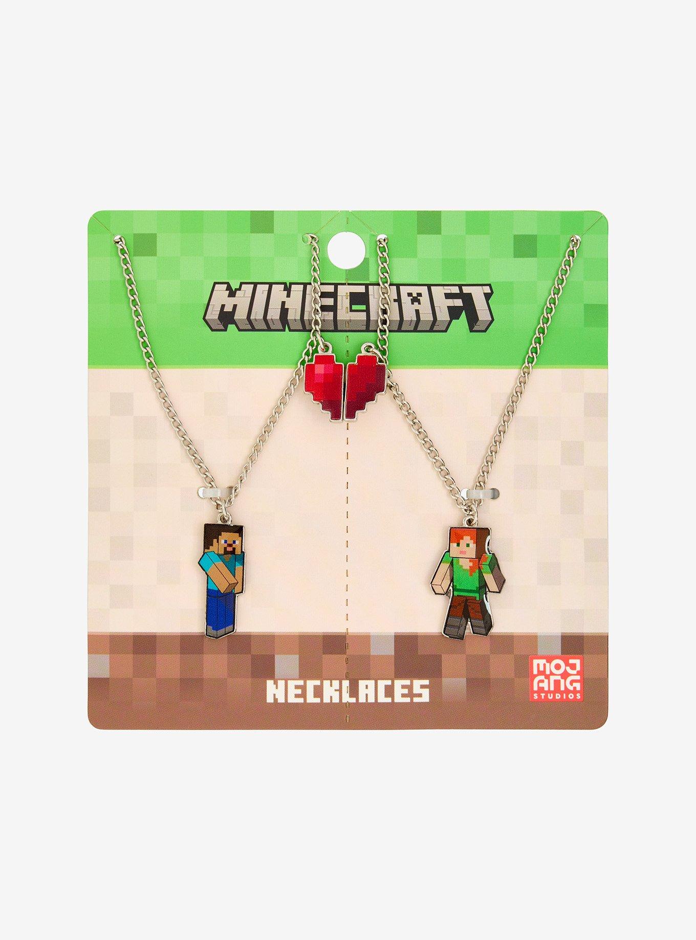 Minecraft Steve & Alex Magnetic Best Friend Necklace Set, , hi-res