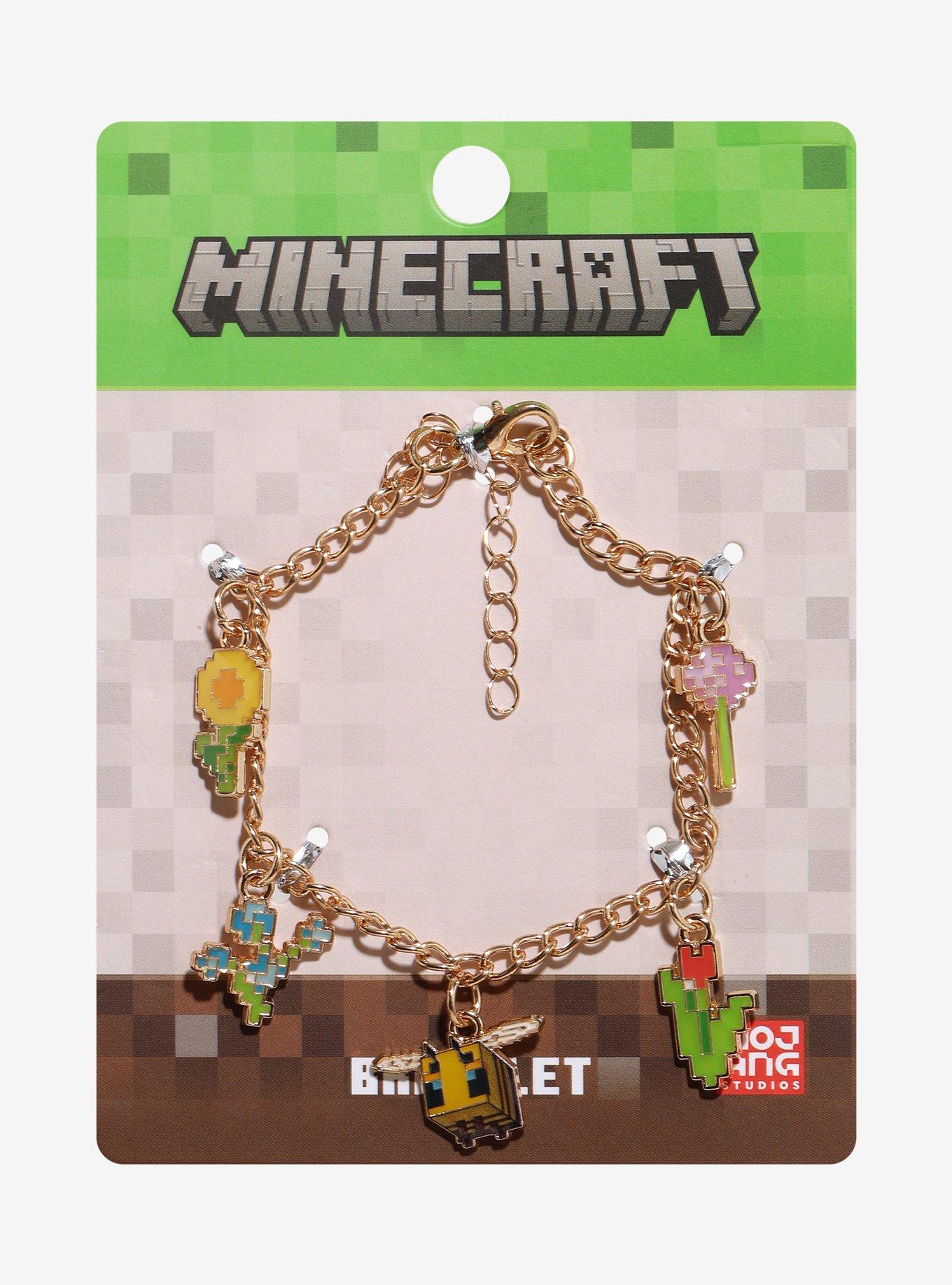 Minecraft Flower Bee Charm Bracelet, , hi-res